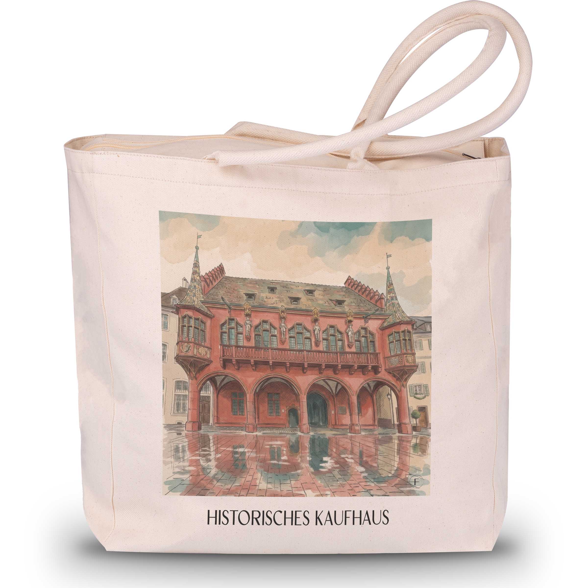 historisches-kaufhaus-freiburg-deutschland-einkaufstasche-aquarell