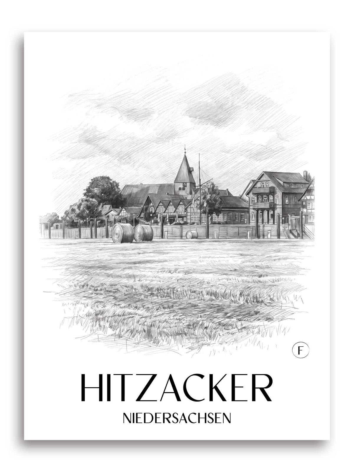 hitzacker-niedersachsen-deutschland-poster-bleistift-zeichnung-drawing