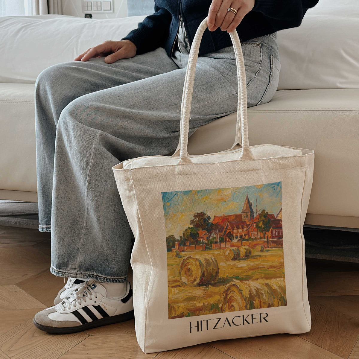 hitzacker-niedersachsen-deutschland-einkaufstasche-oil-painting-oelgemaelde