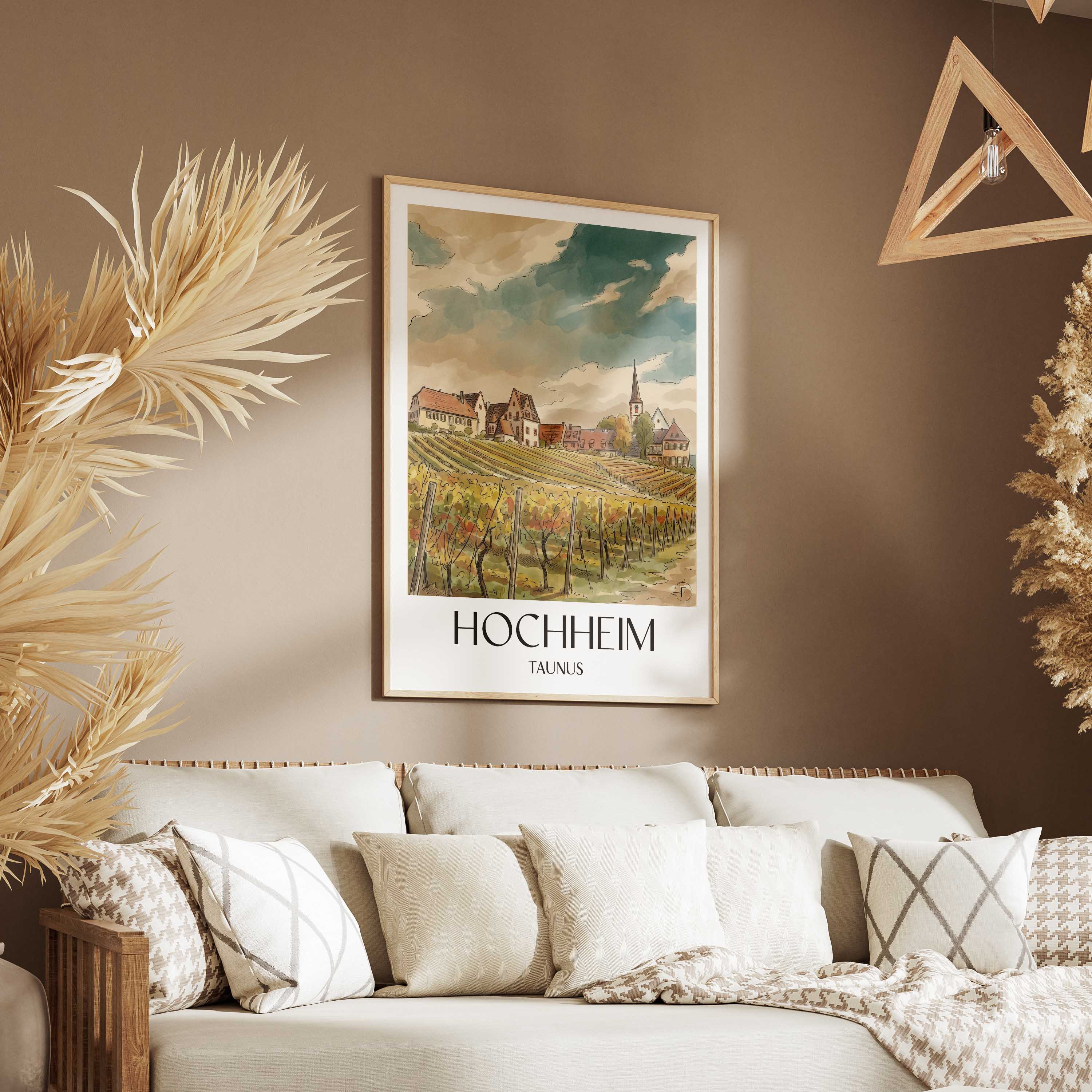 hochheim-taunus-deutschland-poster-aquarell