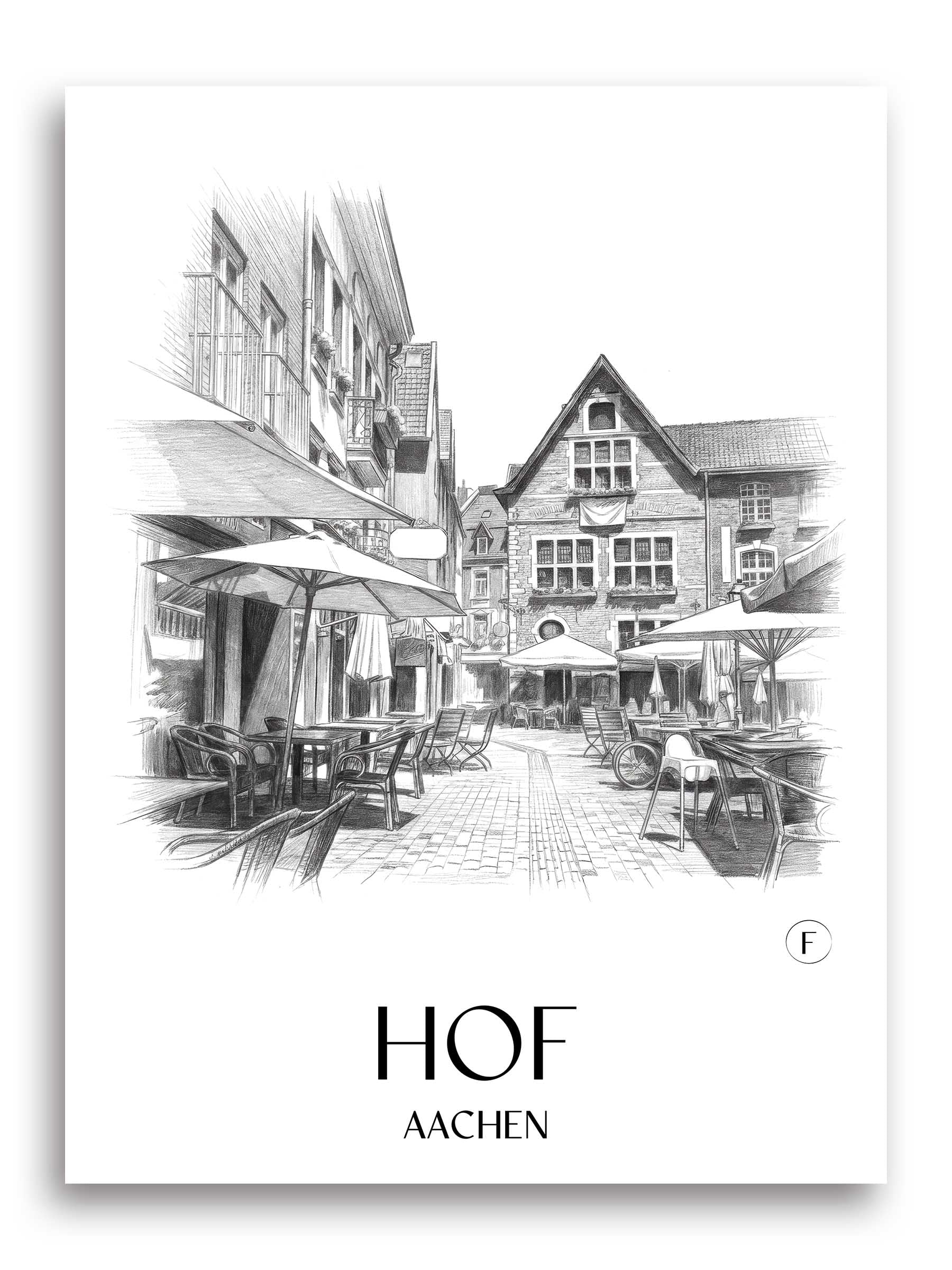 hof-aachen-deutschland-poster-bleistift-zeichnung-drawing