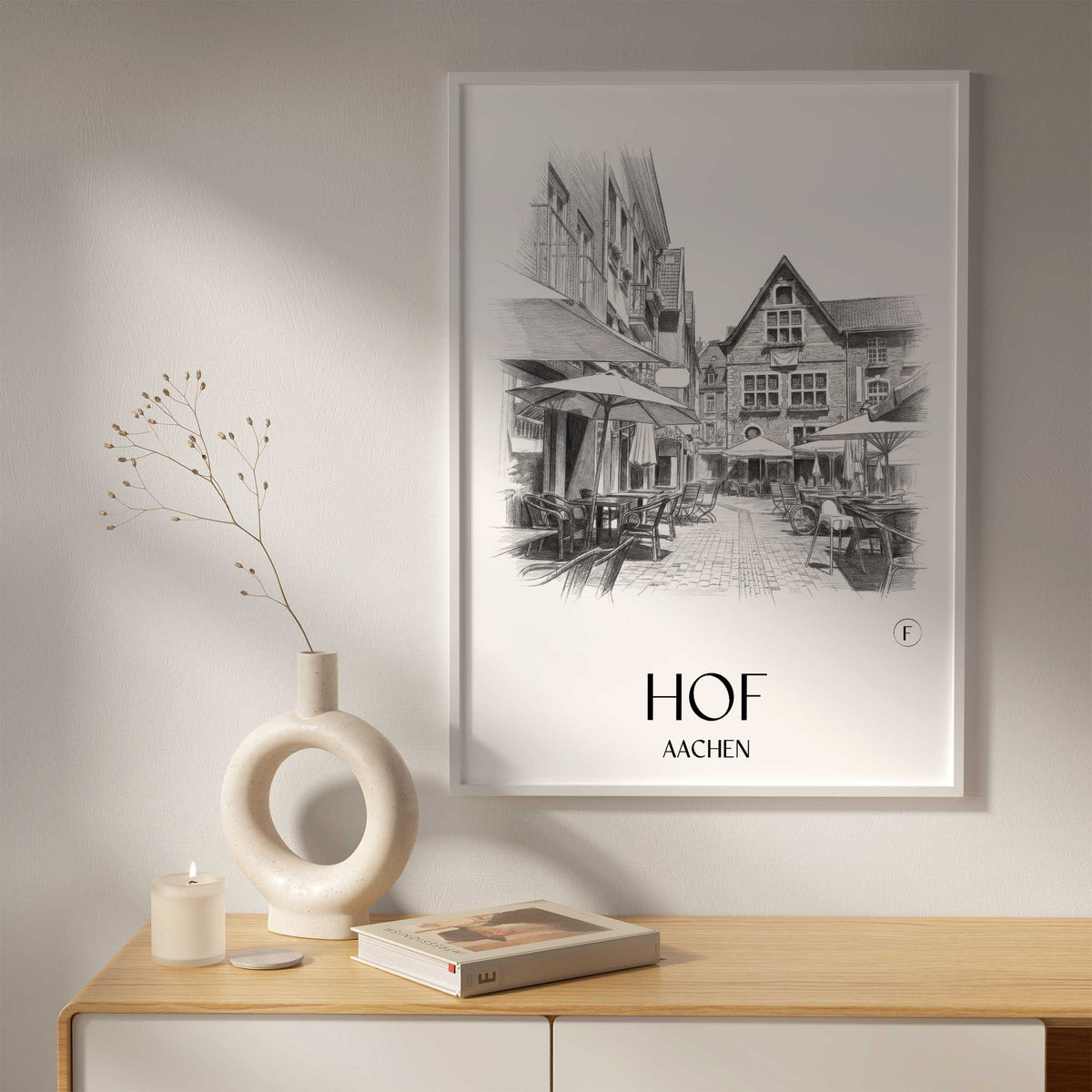 hof-aachen-deutschland-poster-bleistift-zeichnung-drawing