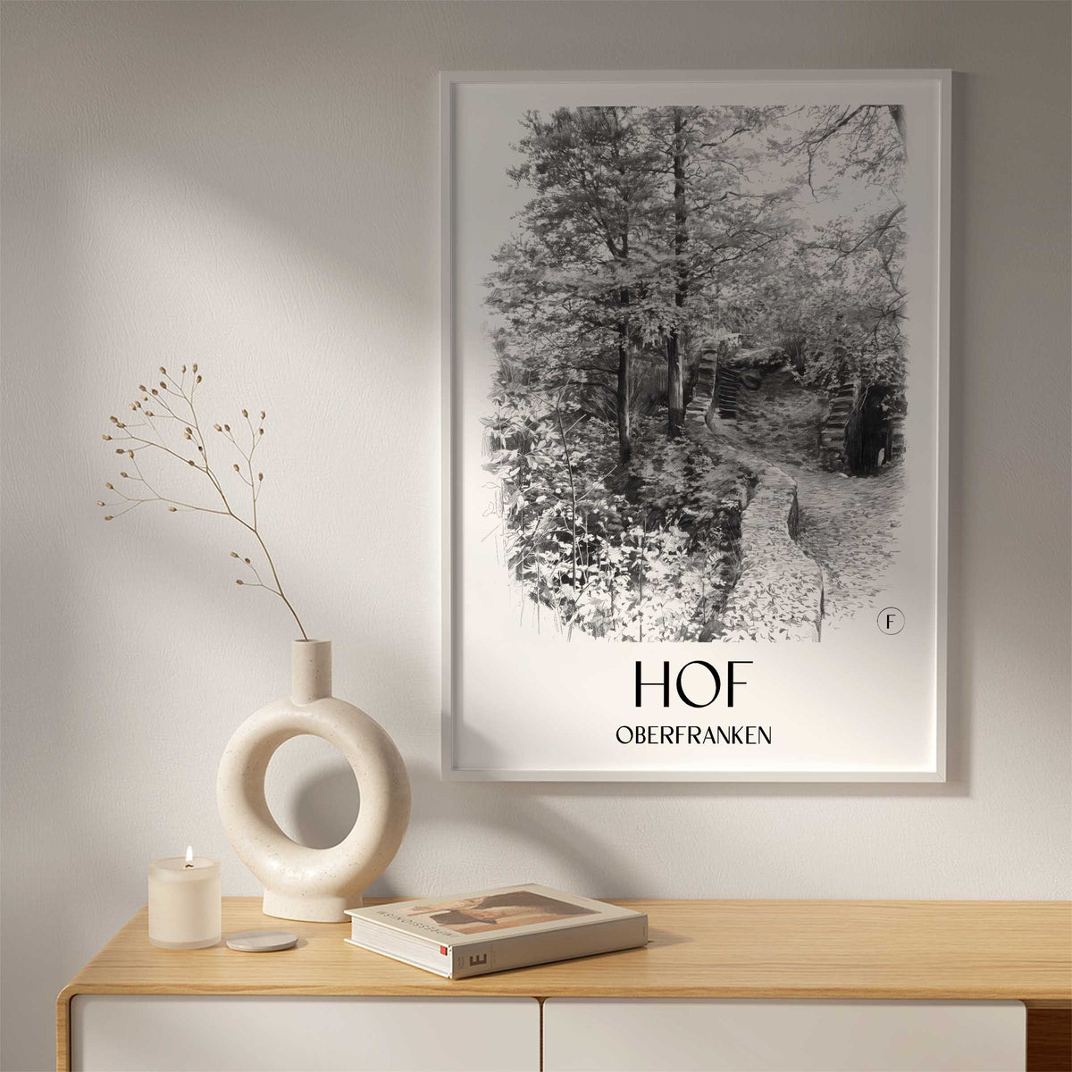 hof-oberfranken-deutschland-poster-bleistift-zeichnung-drawing