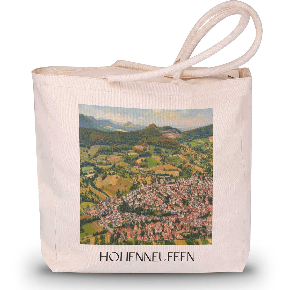 Hohenneuffen - Deutschland Tote Bag - Einkaufstasche im Ölgemälde Stil - favplace