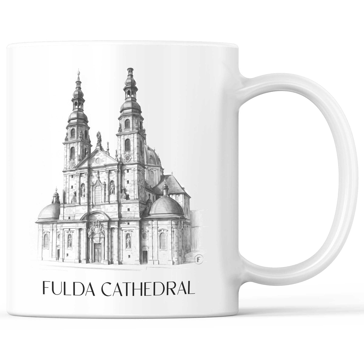Hoher Dom Kaffeebecher - Fulda - Deutschland Becher - Kaffeetasse im Zeichnung Stil