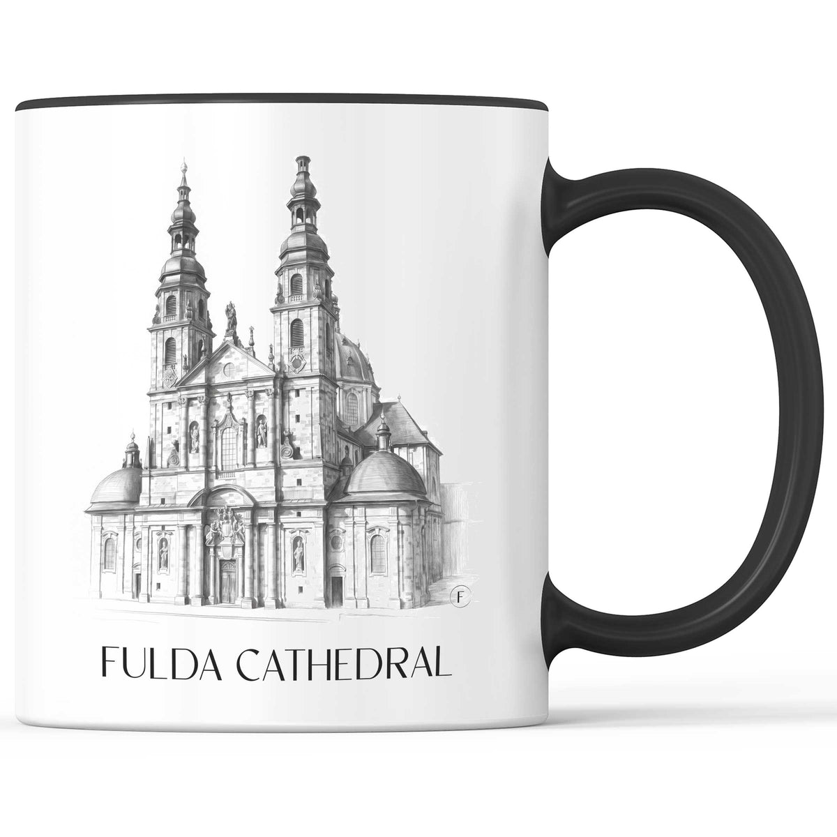 Hoher Dom Kaffeebecher - Fulda - Deutschland Becher - Kaffeetasse im Zeichnung Stil