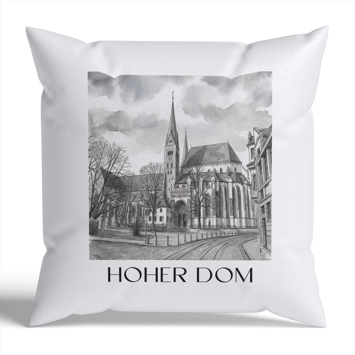 hoher-dom-augsburg-deutschland-kissenbezug-aquarell-schwarz-weiss