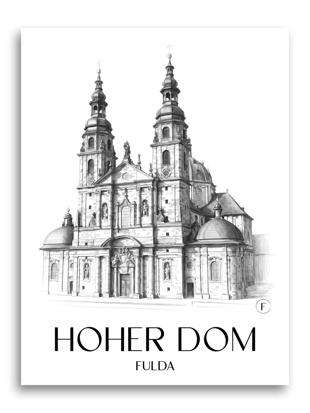 hoher-dom-fulda-deutschland-poster-bleistift-zeichnung-drawing