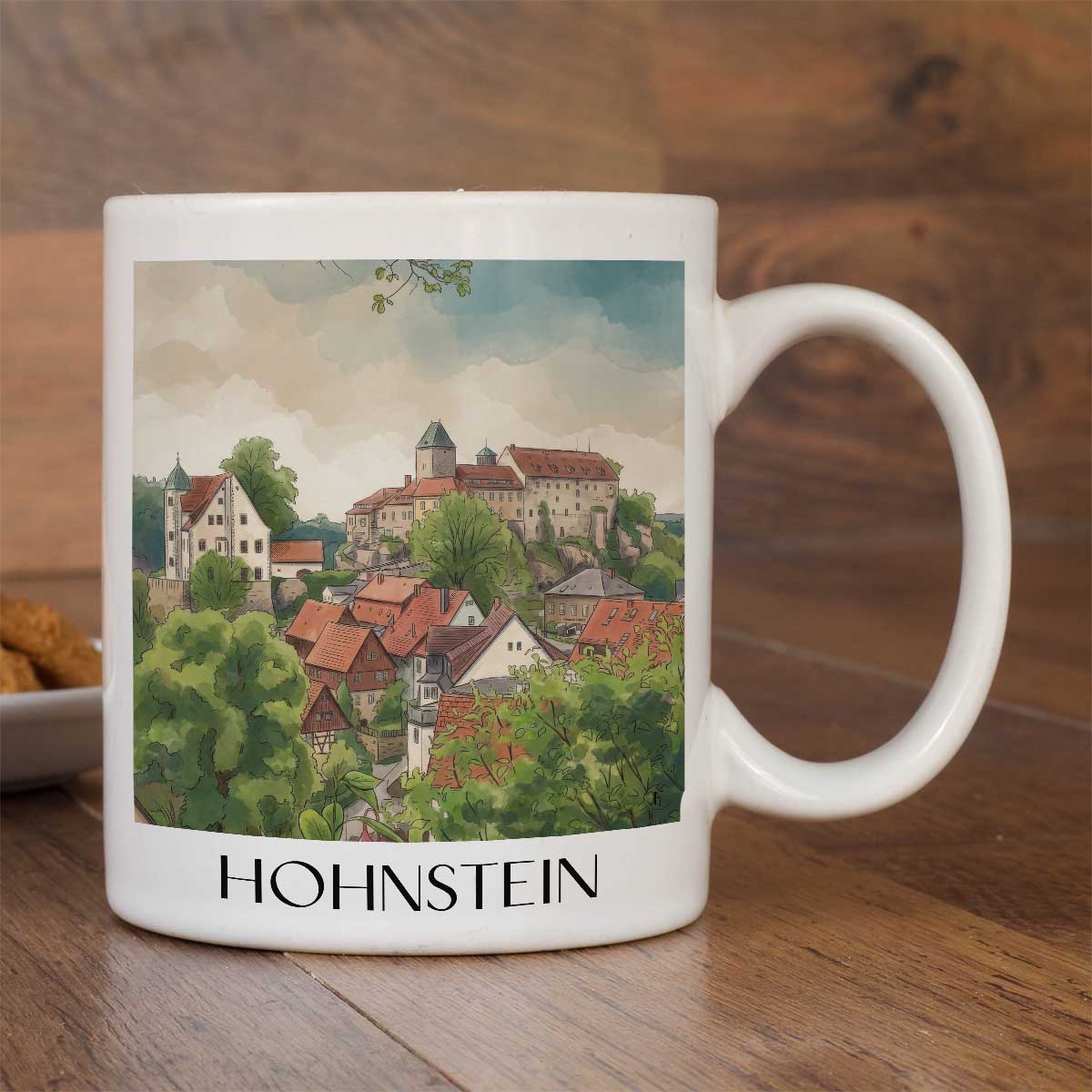 hohnstein-sächsische-schweiz-deutschland-kaffeebecher-aquarell