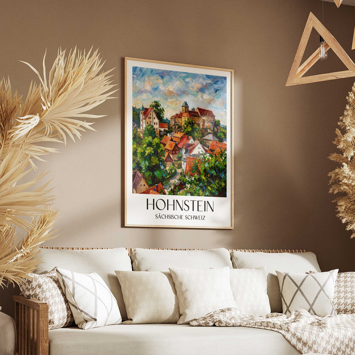 hohnstein-sächsische-schweiz-deutschland-poster-oil-painting-oelgemaelde