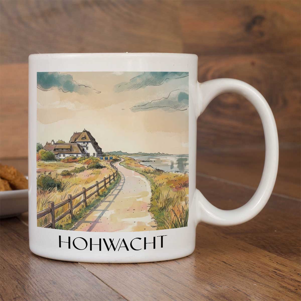 hohwacht-holstein-deutschland-kaffeebecher-aquarell