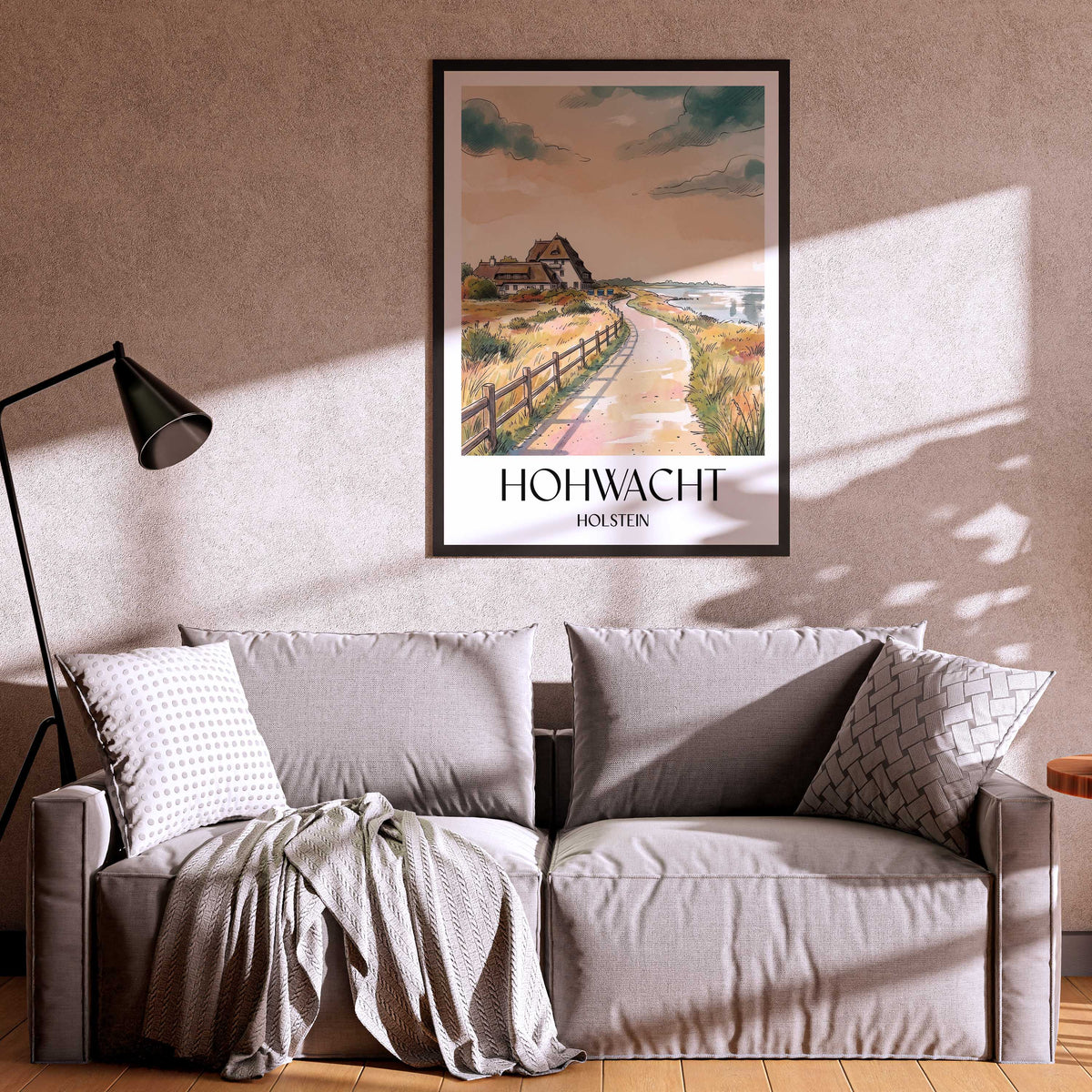 hohwacht-holstein-deutschland-poster-aquarell