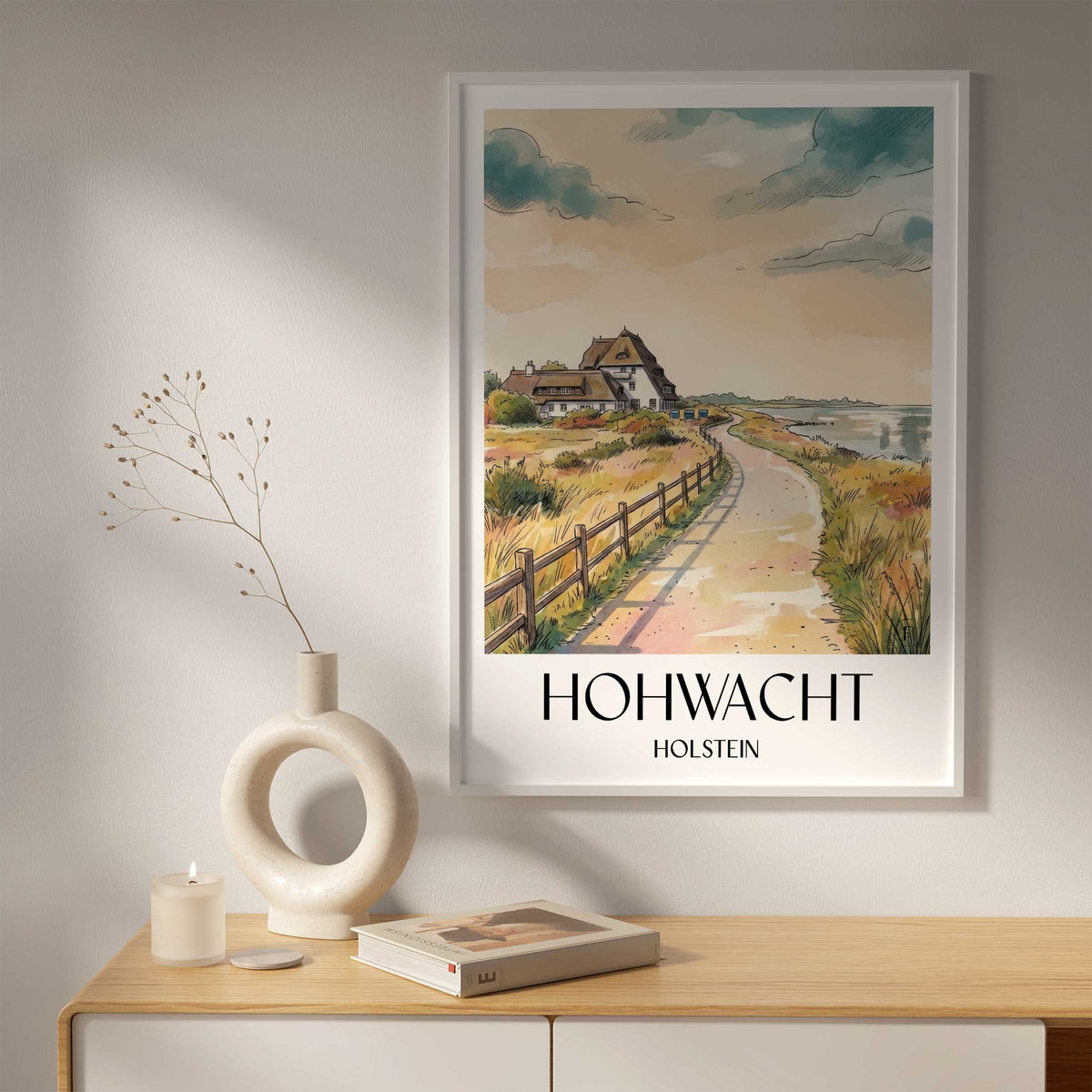 hohwacht-holstein-deutschland-poster-aquarell