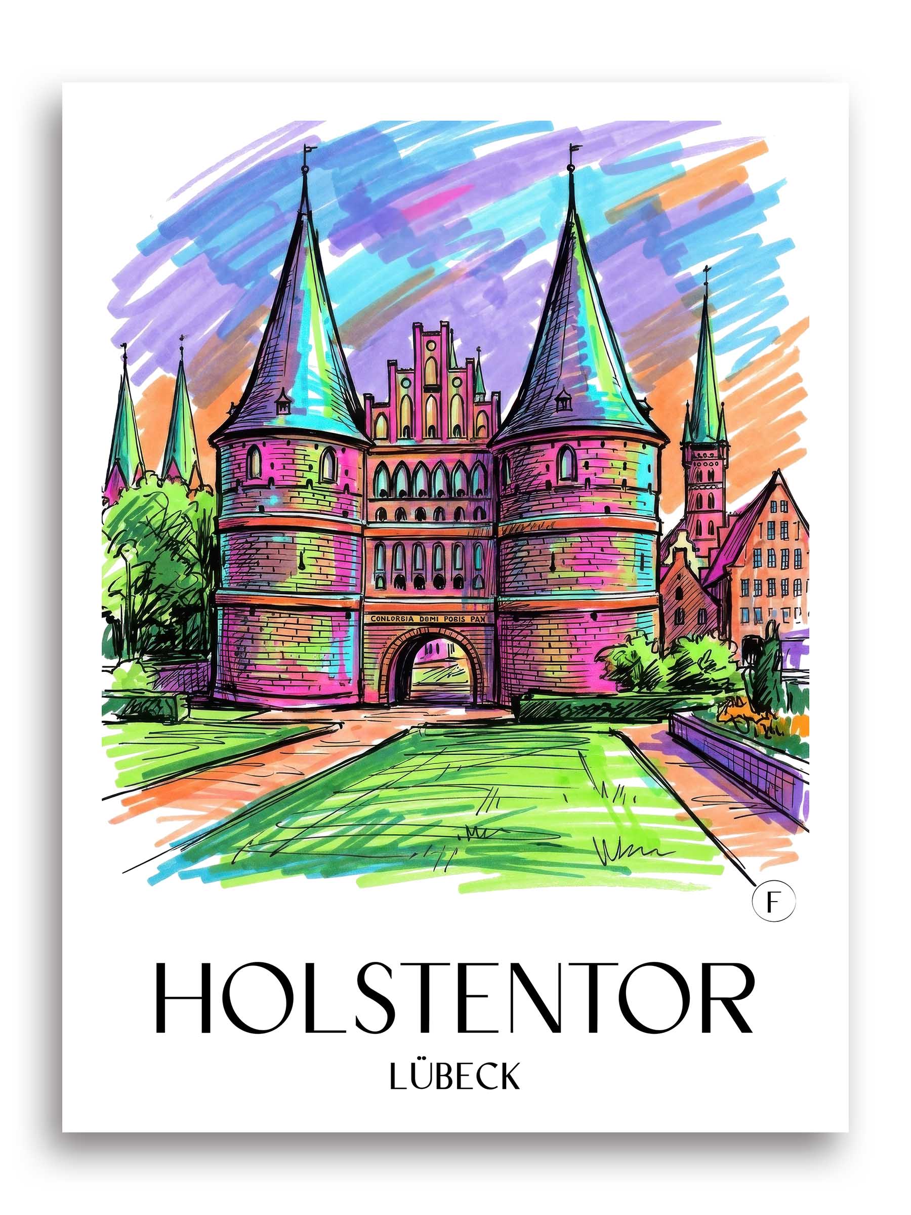 holstentor-lübeck-deutschland-poster-graffiti