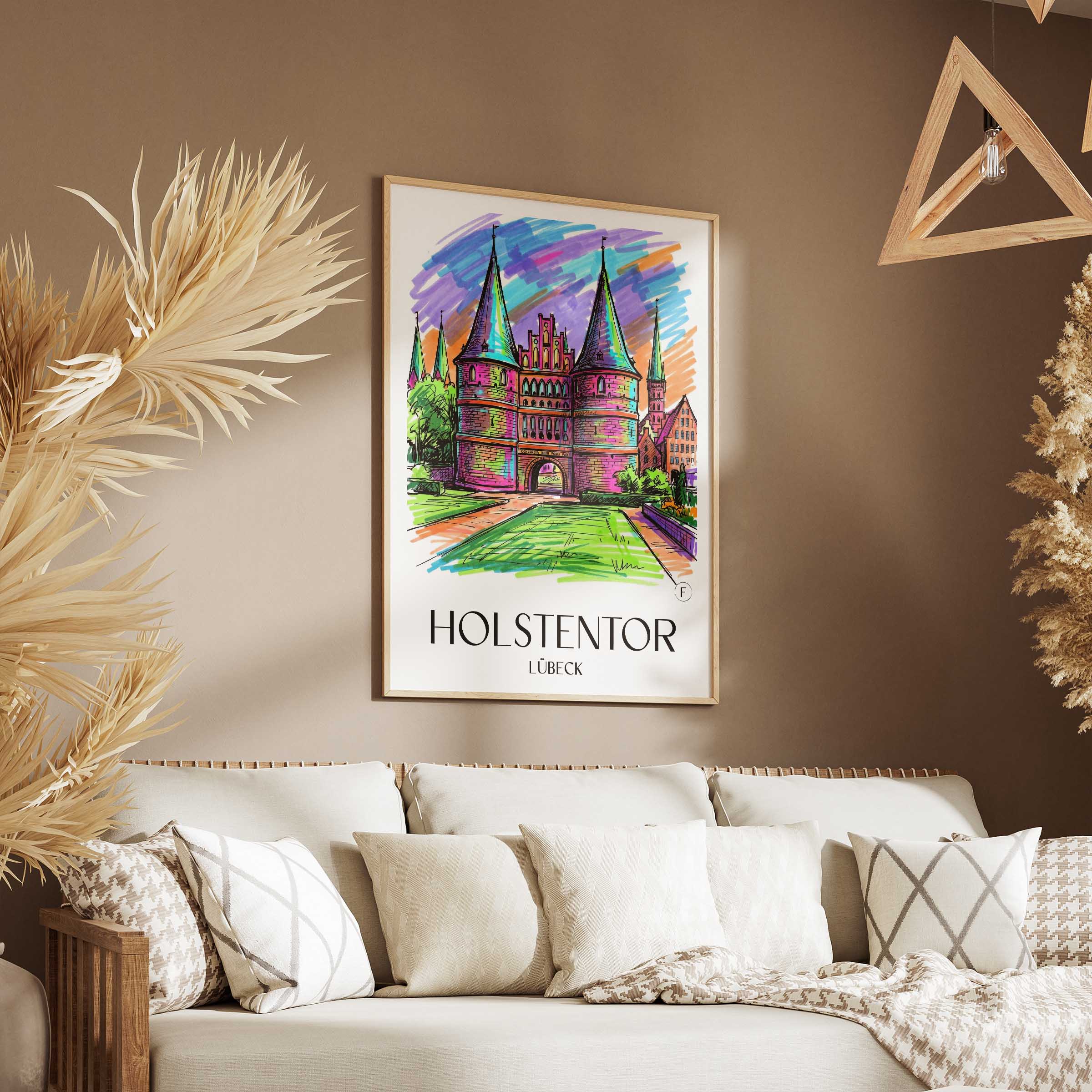 holstentor-lübeck-deutschland-poster-graffiti