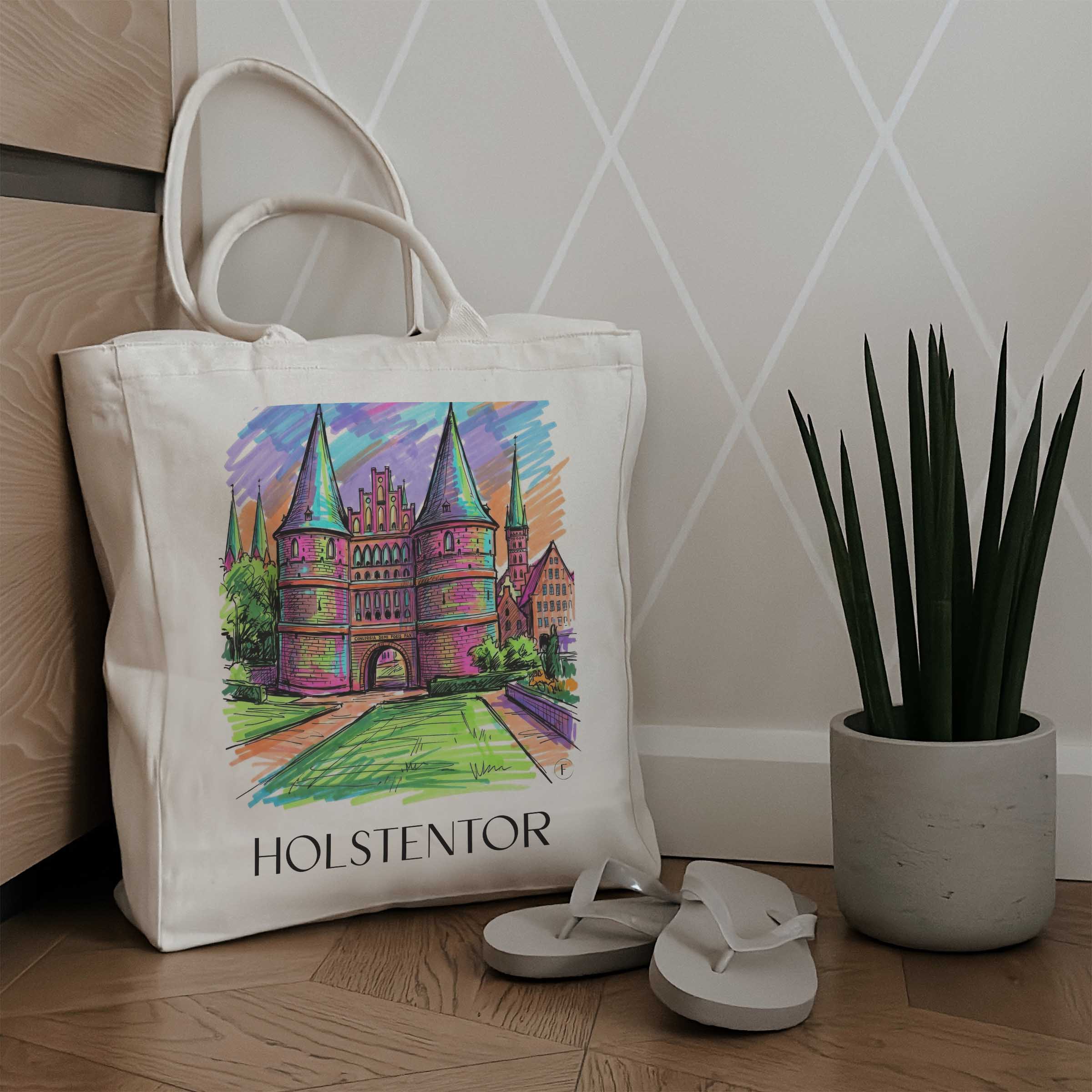 holstentor-lübeck-deutschland-einkaufstasche-graffiti