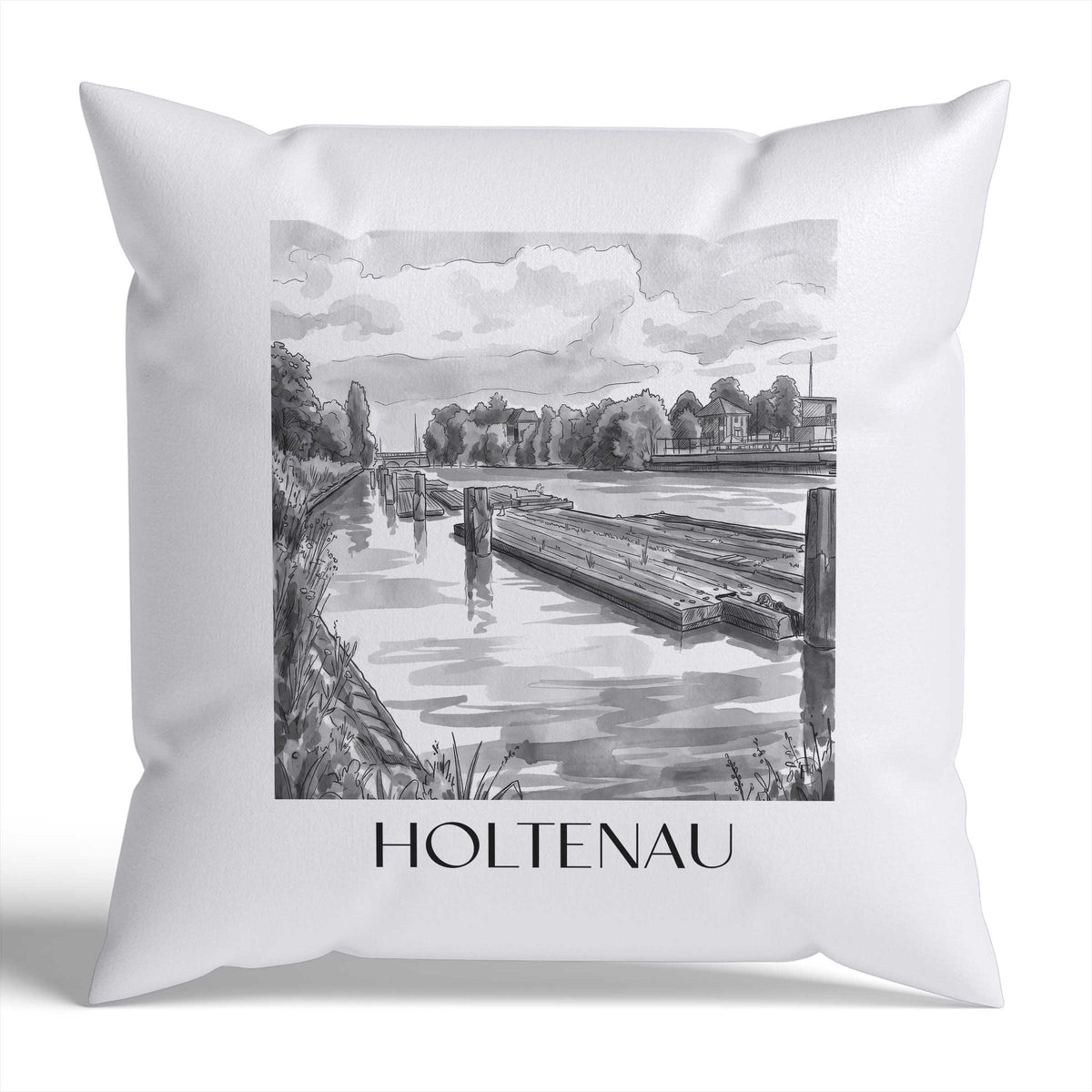 holtenau-kiel-deutschland-kissenbezug-aquarell-schwarz-weiss