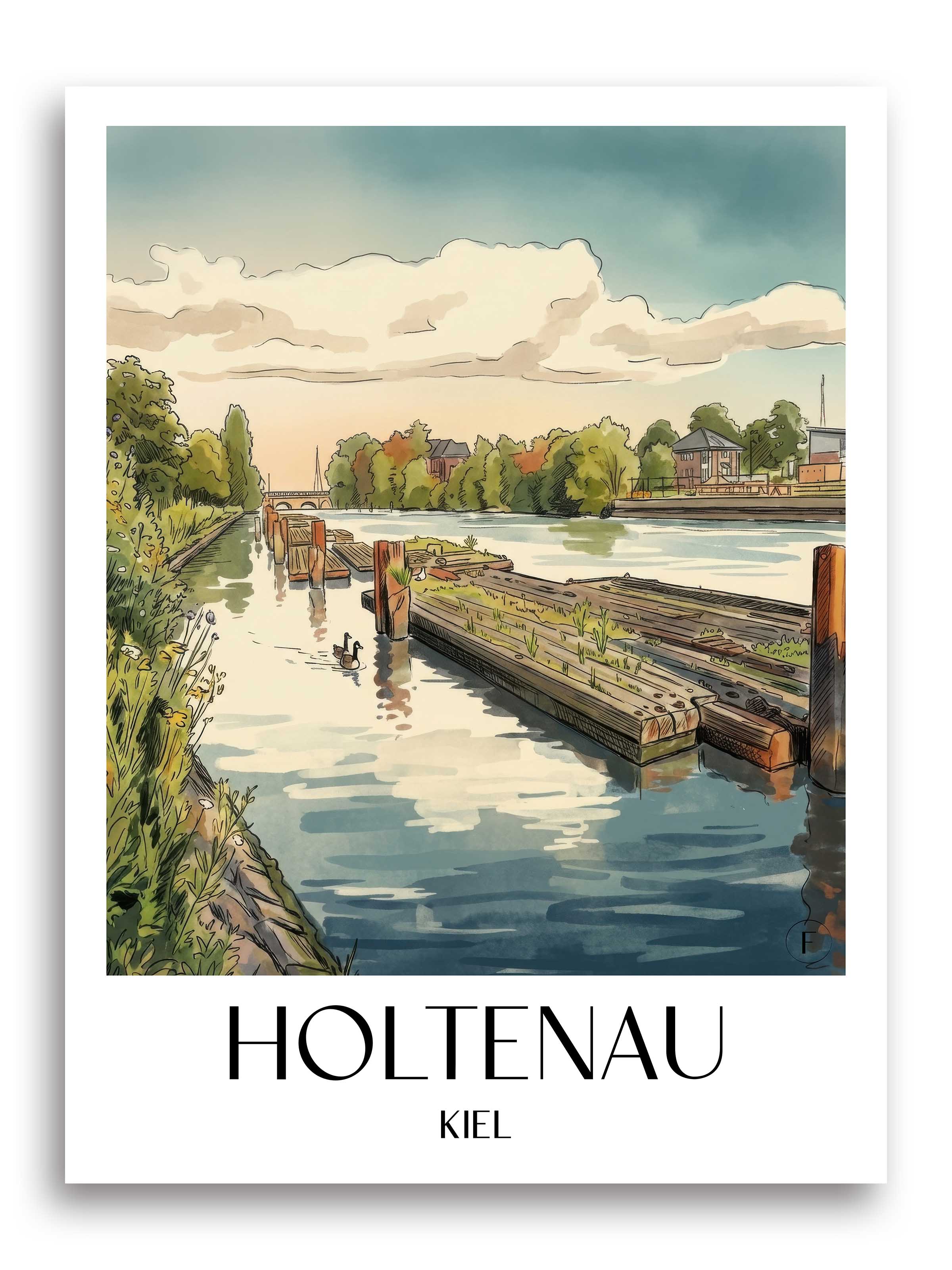 holtenau-kiel-deutschland-poster-aquarell