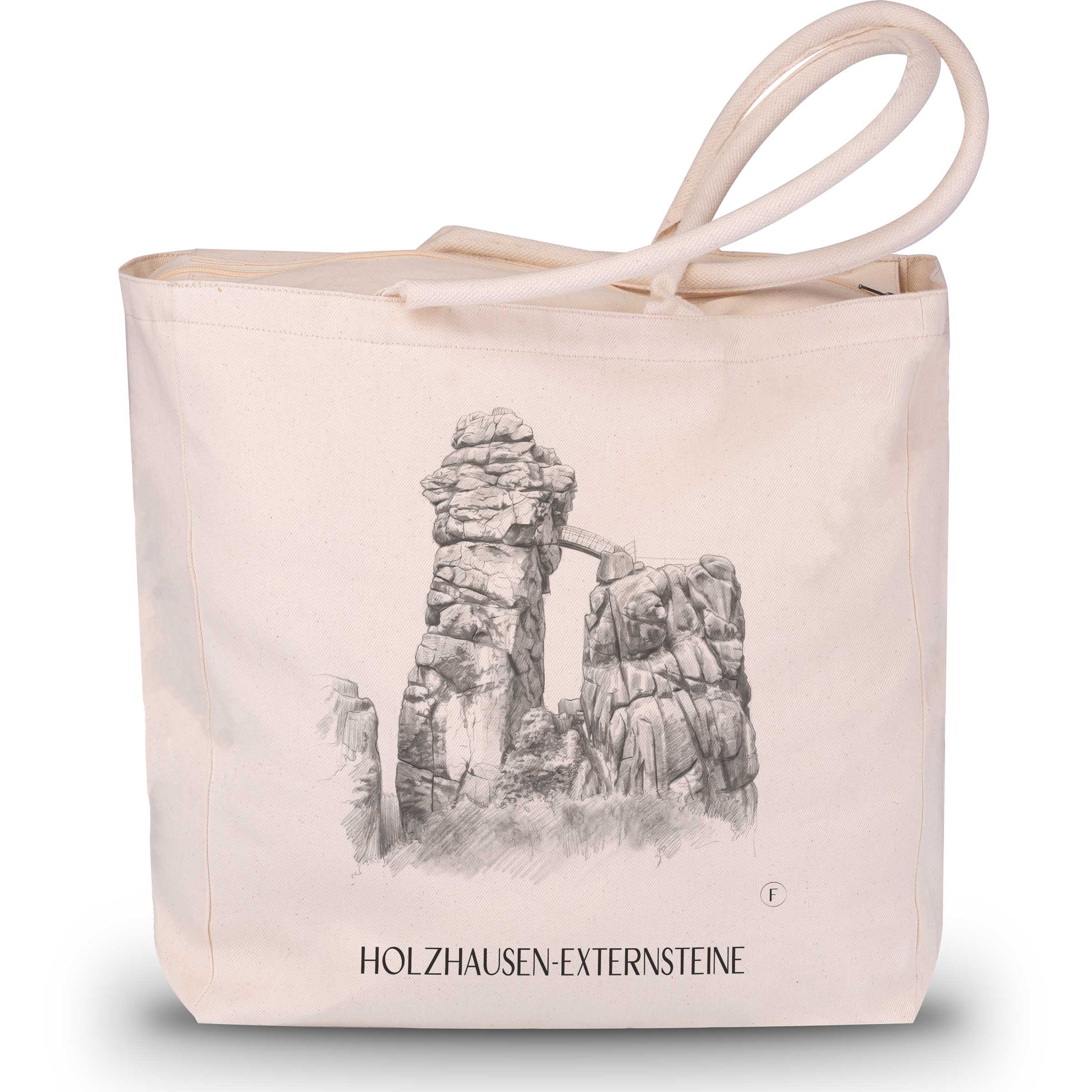 holzhausen-externsteine-teutoburger-wald-deutschland-einkaufstasche-bleistift-zeichnung-drawing