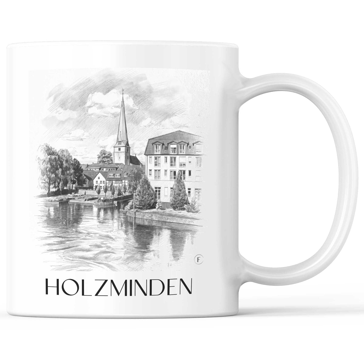Holzminden Kaffeebecher - Niedersachsen - Deutschland Becher - Kaffeetasse im Zeichnung Stil