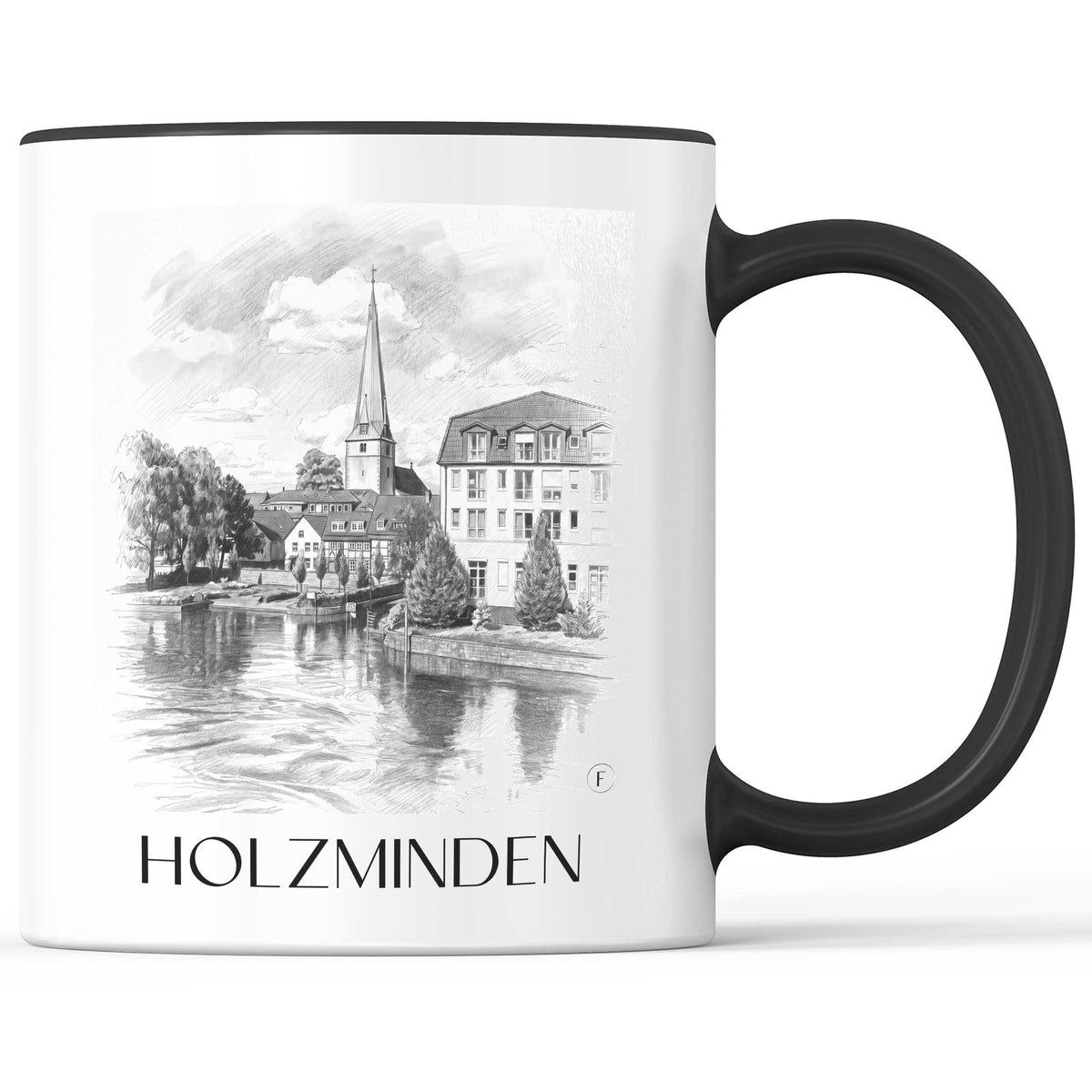 Holzminden Kaffeebecher - Niedersachsen - Deutschland Becher - Kaffeetasse im Zeichnung Stil