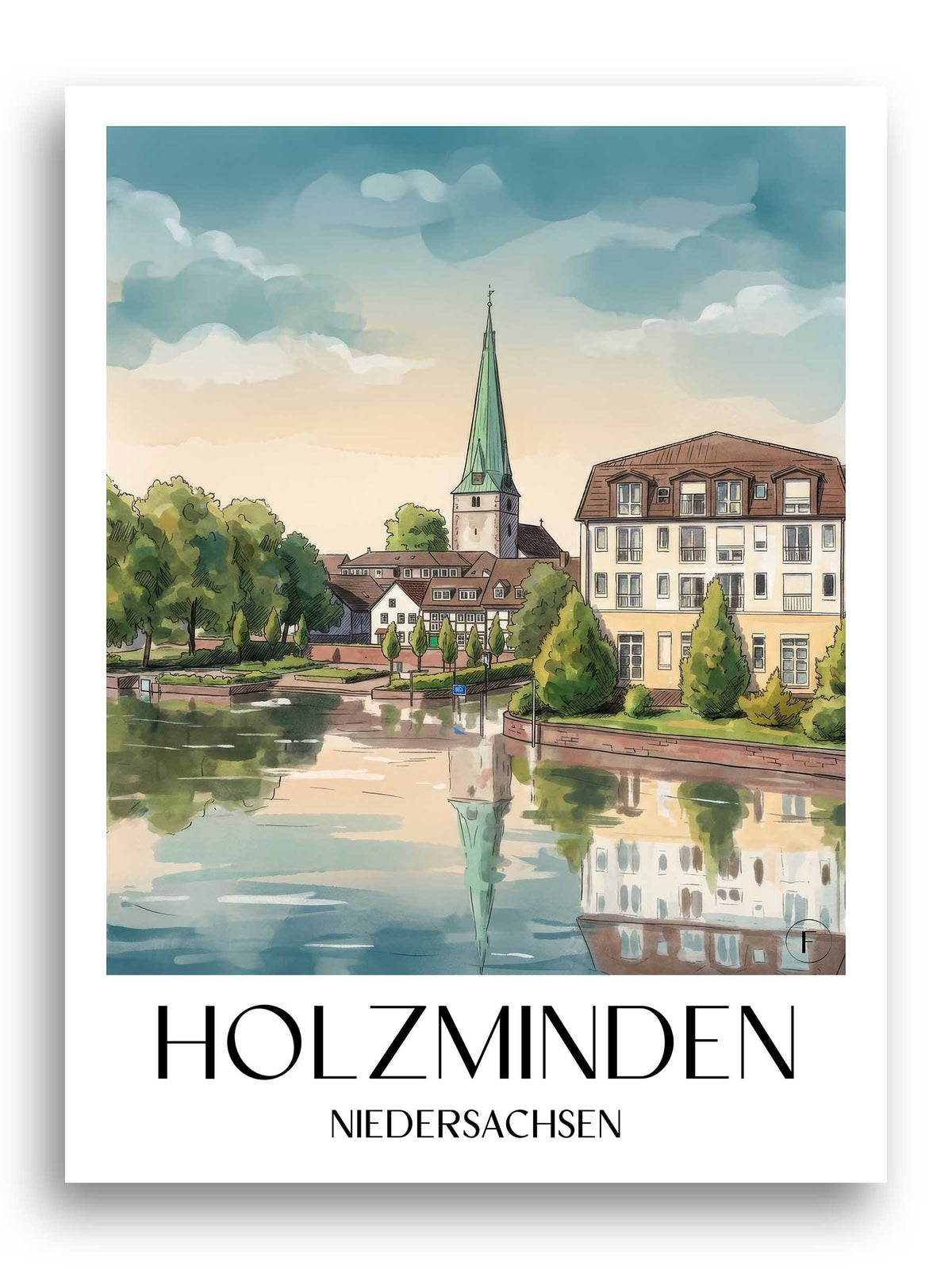holzminden-niedersachsen-deutschland-poster-aquarell