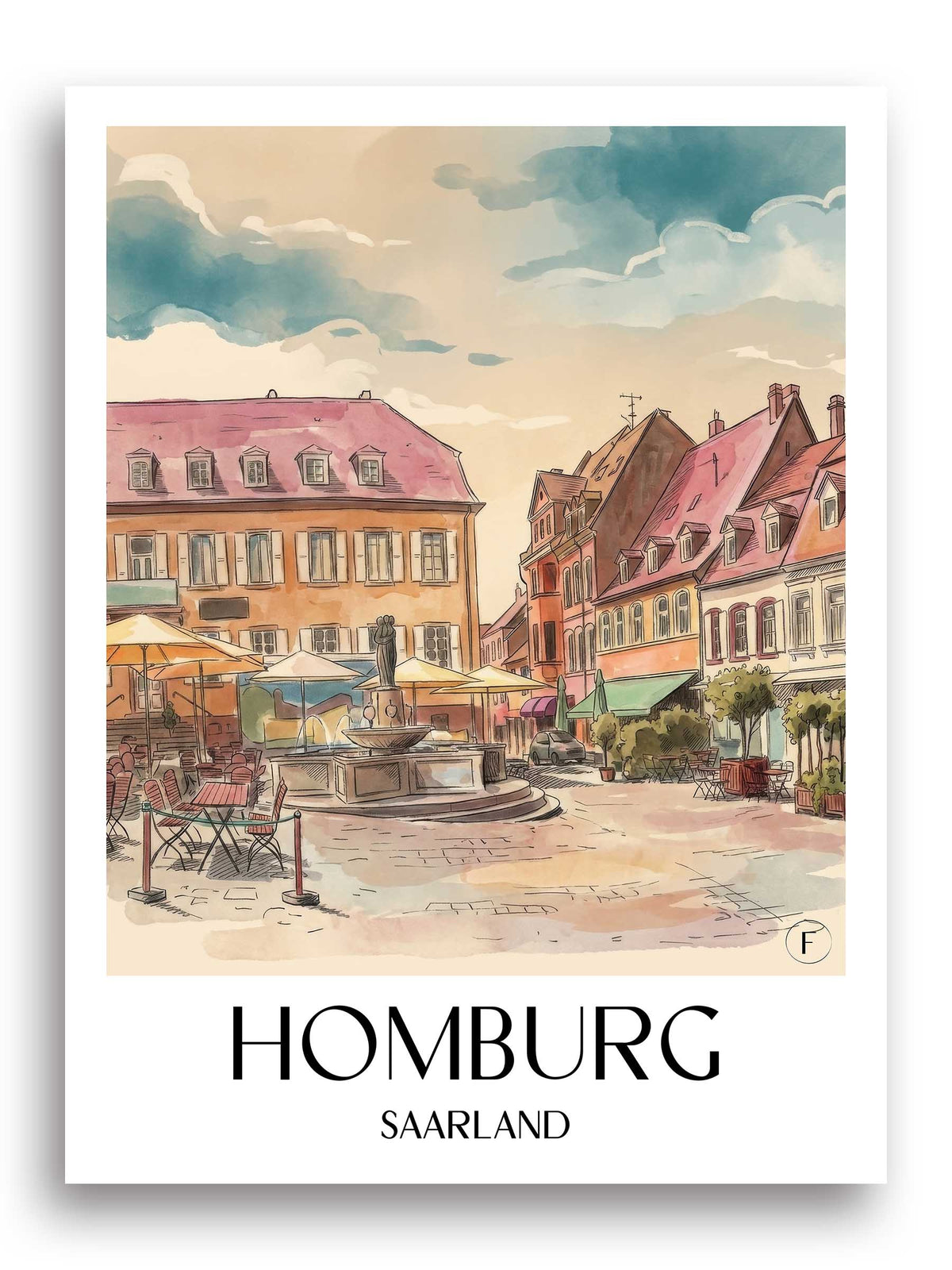 homburg-saarland-deutschland-poster-aquarell