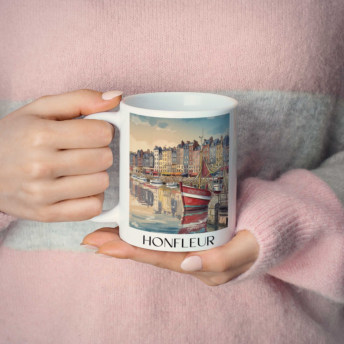honfleur-côte-fleurie-frankreich-kaffeebecher-aquarell