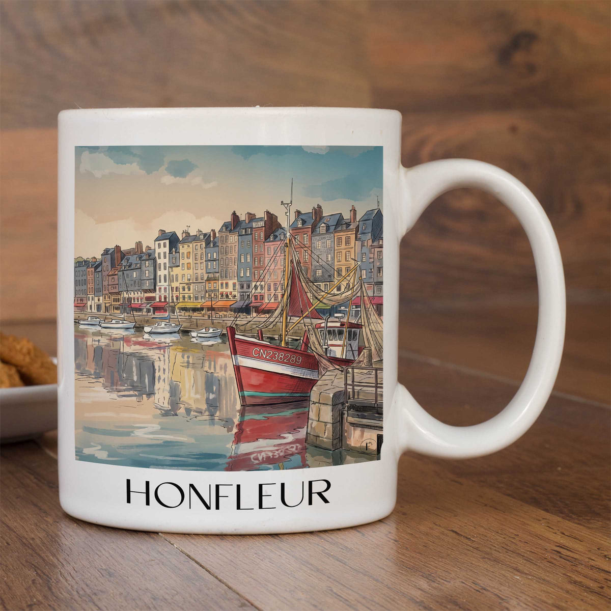 honfleur-côte-fleurie-frankreich-kaffeebecher-aquarell