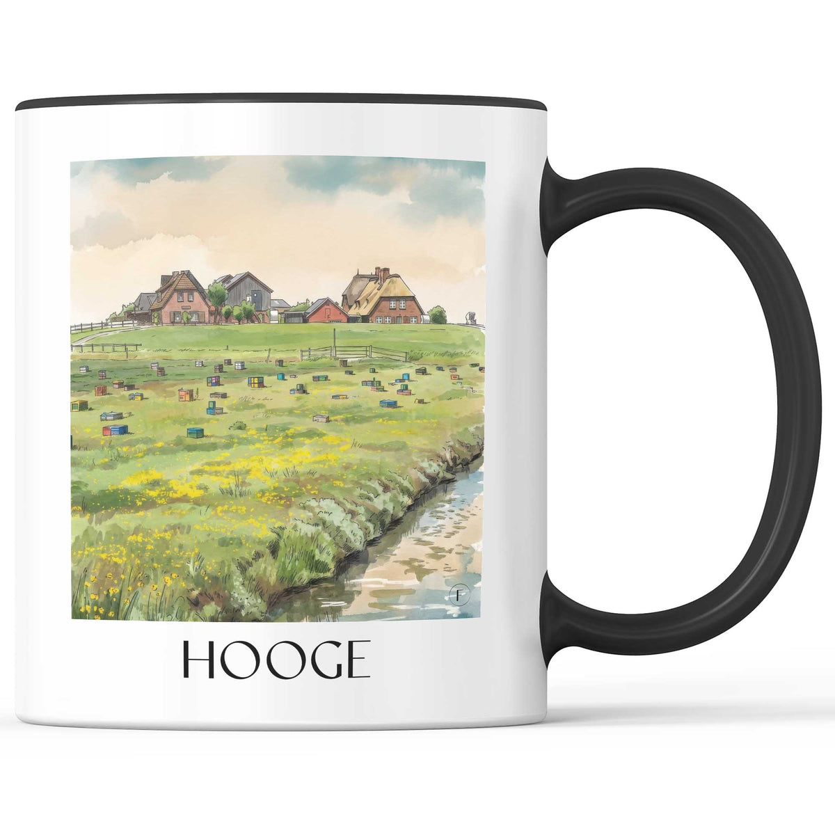 hooge-schleswig-holstein-deutschland-kaffeebecher-aquarell