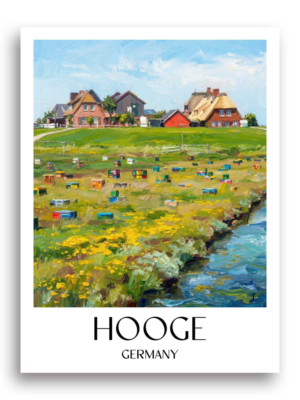Hooge Poster - Schleswig-Holstein - Deutschland Kunstdruck - Ölgemälde von A4 bis A1 - favplace