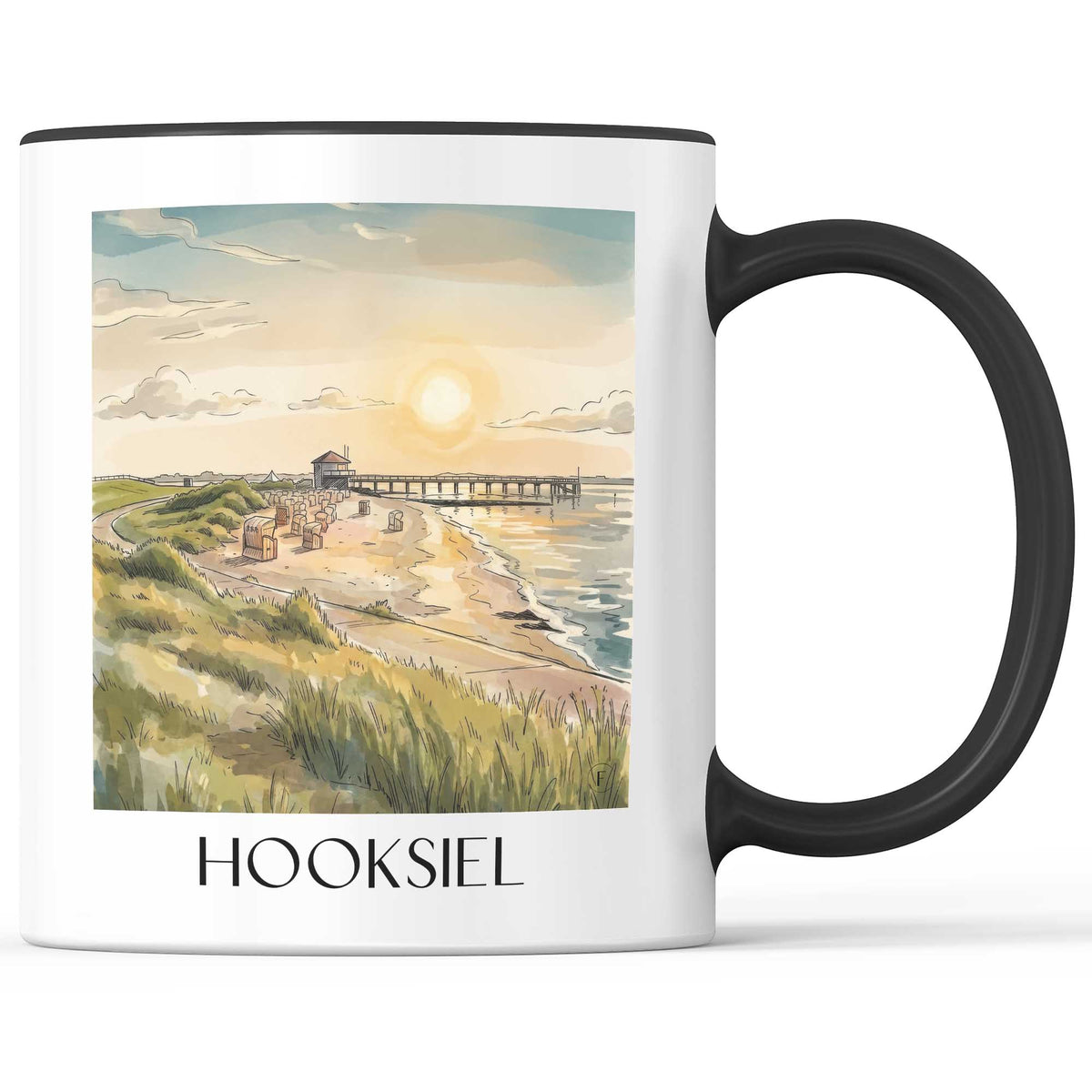 hooksiel-ostfriesland-deutschland-kaffeebecher-aquarell