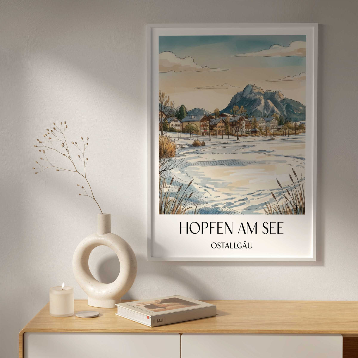 hopfen-am-see-ostallgäu-deutschland-poster-aquarell