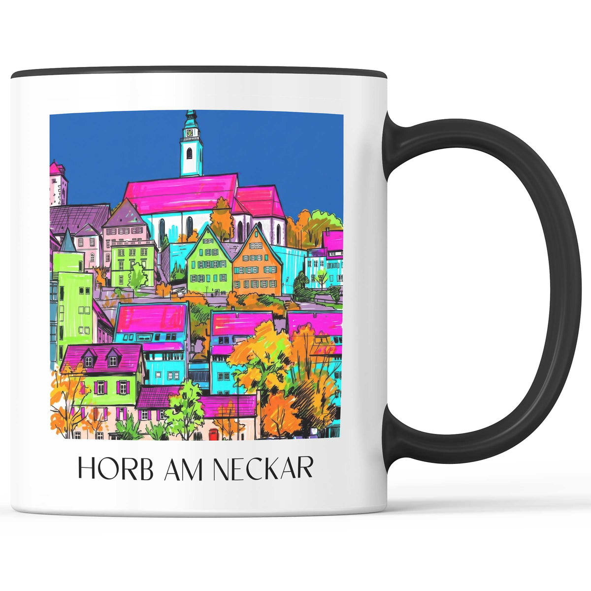 Horb am Neckar Kaffeebecher - Neckartal - Deutschland Becher - Kaffeetasse im Tag Graffiti Stil - favplace