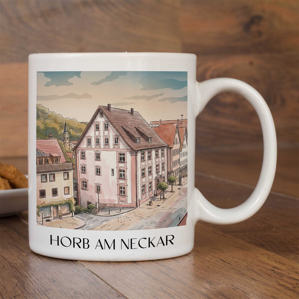 horb-am-neckar-nordschwarzwald-deutschland-kaffeebecher-aquarell