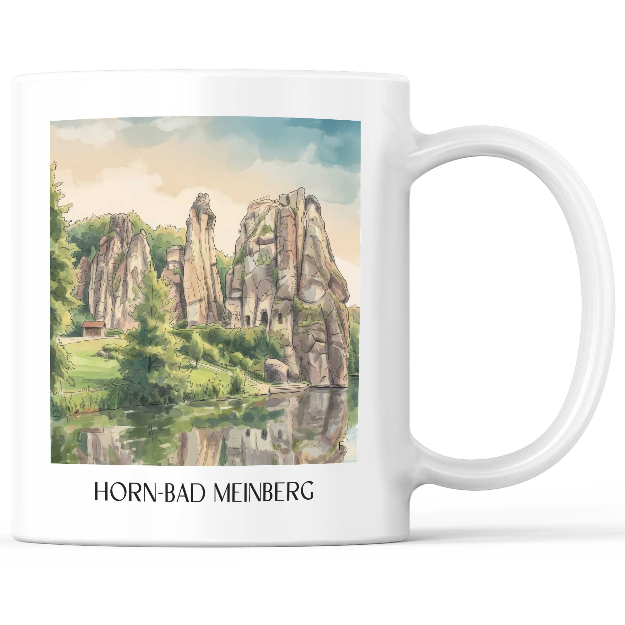 Horn-Bad Meinberg Kaffeebecher - Ostwestfalen-Lippe - Deutschland Becher - Kaffeetasse im Aquarell Stil - favplace