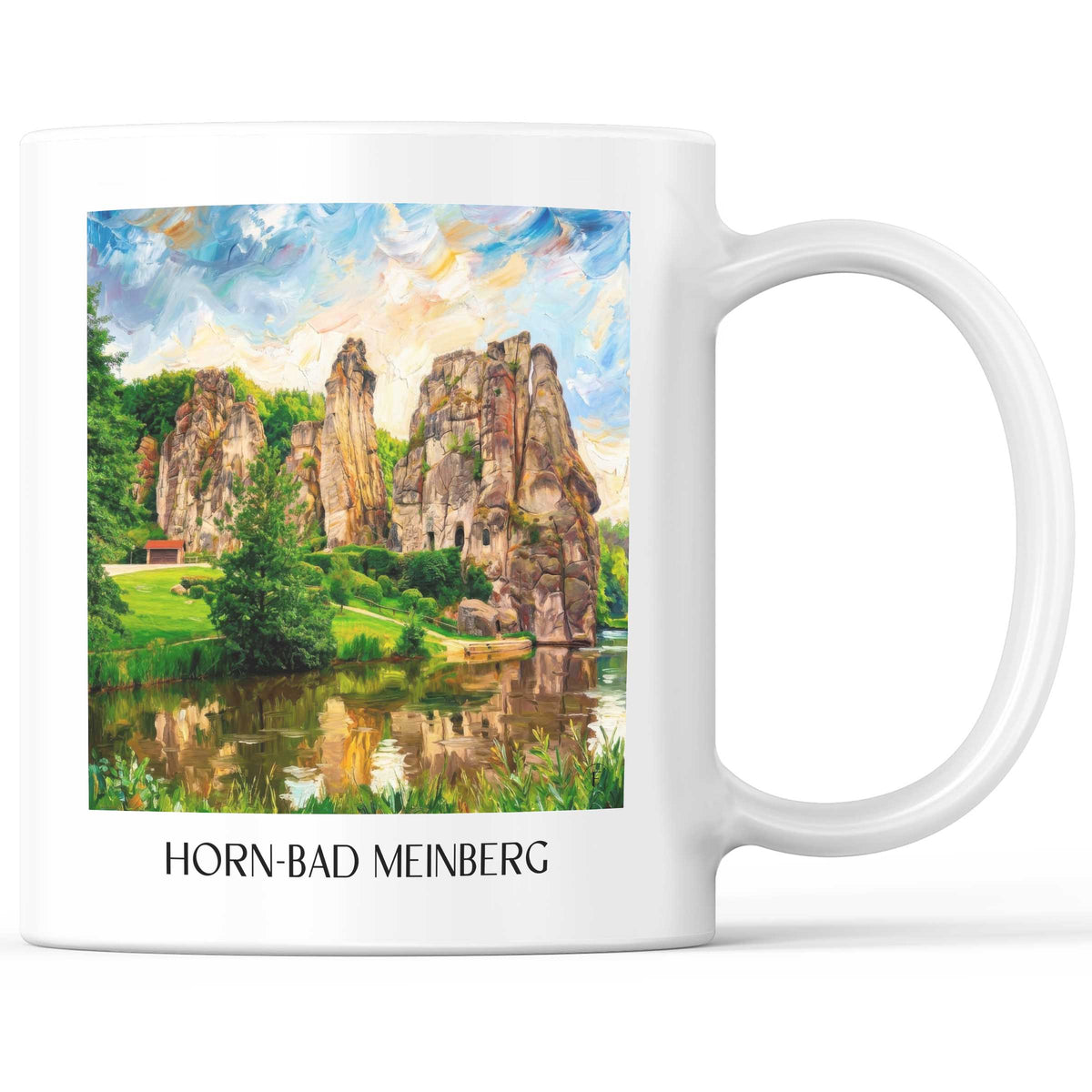 Horn-Bad Meinberg Kaffeebecher - Ostwestfalen-Lippe - Deutschland Becher - Kaffeetasse im Ölgemälde Stil - favplace