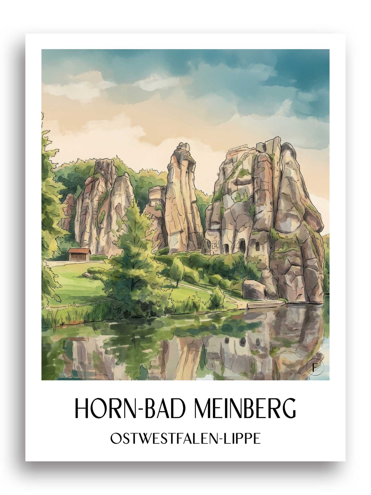 horn-bad-meinberg-ostwestfalen-lippe-deutschland-poster-aquarell