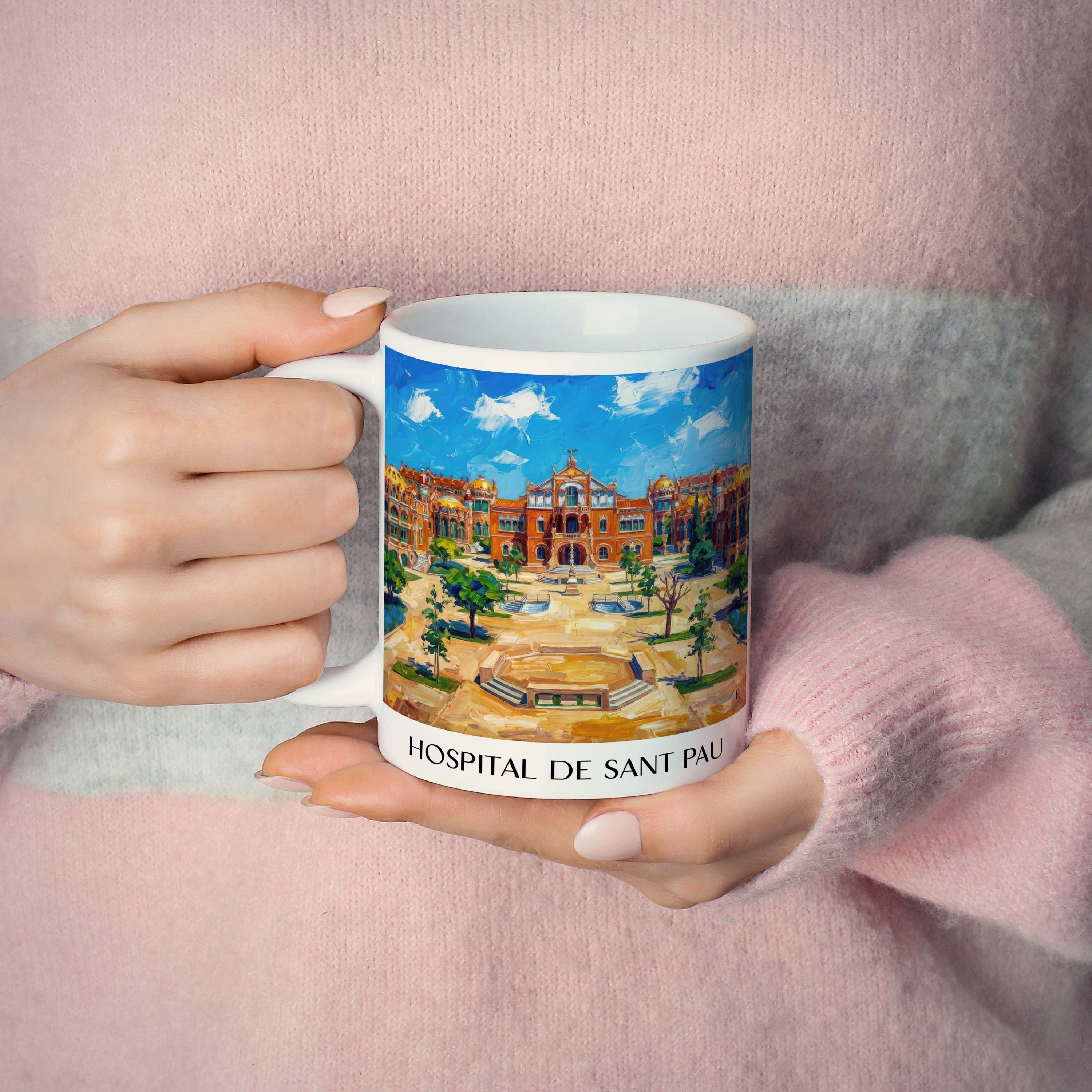 hospital-de-sant-pau-barcelona-spanien-kaffeebecher-oil-painting-oelgemaelde