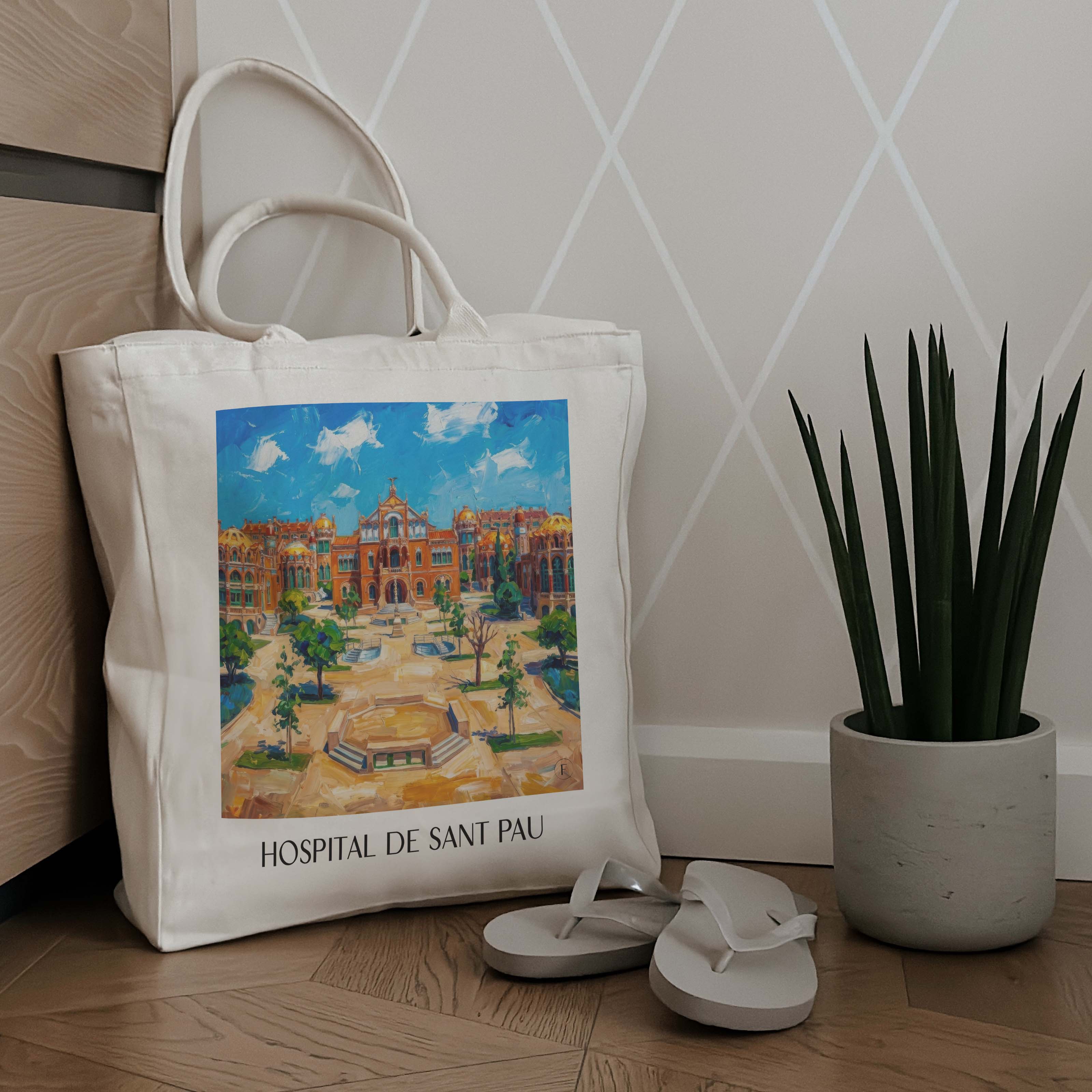 hospital-de-sant-pau-barcelona-spanien-einkaufstasche-oil-painting-oelgemaelde