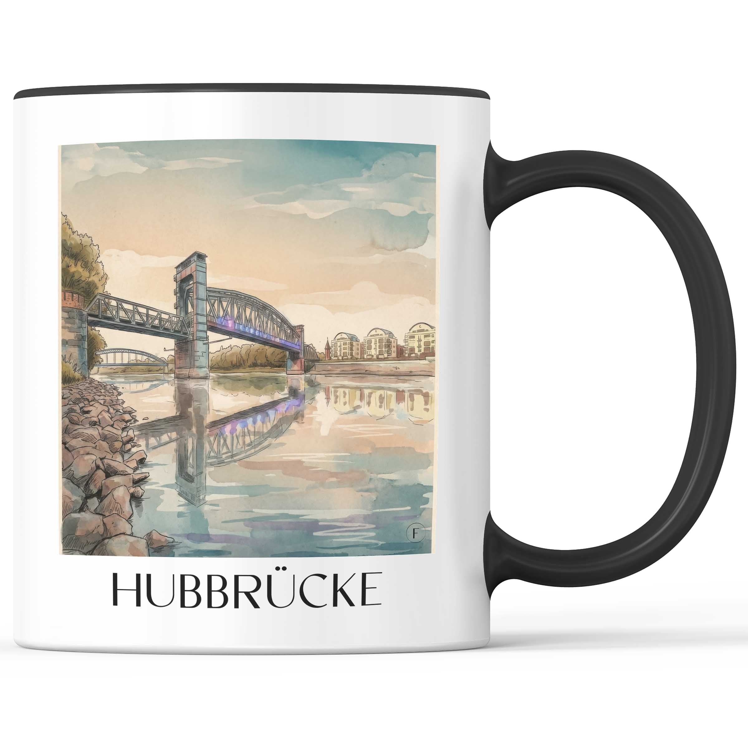 hubbrücke-magdeburg-deutschland-kaffeebecher-aquarell