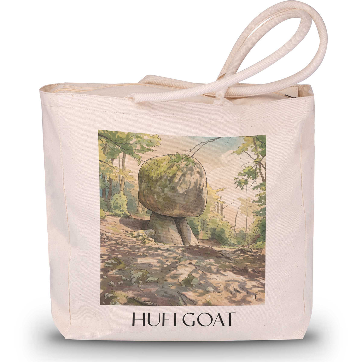 huelgoat-monts-d'arrée-frankreich-einkaufstasche-aquarell