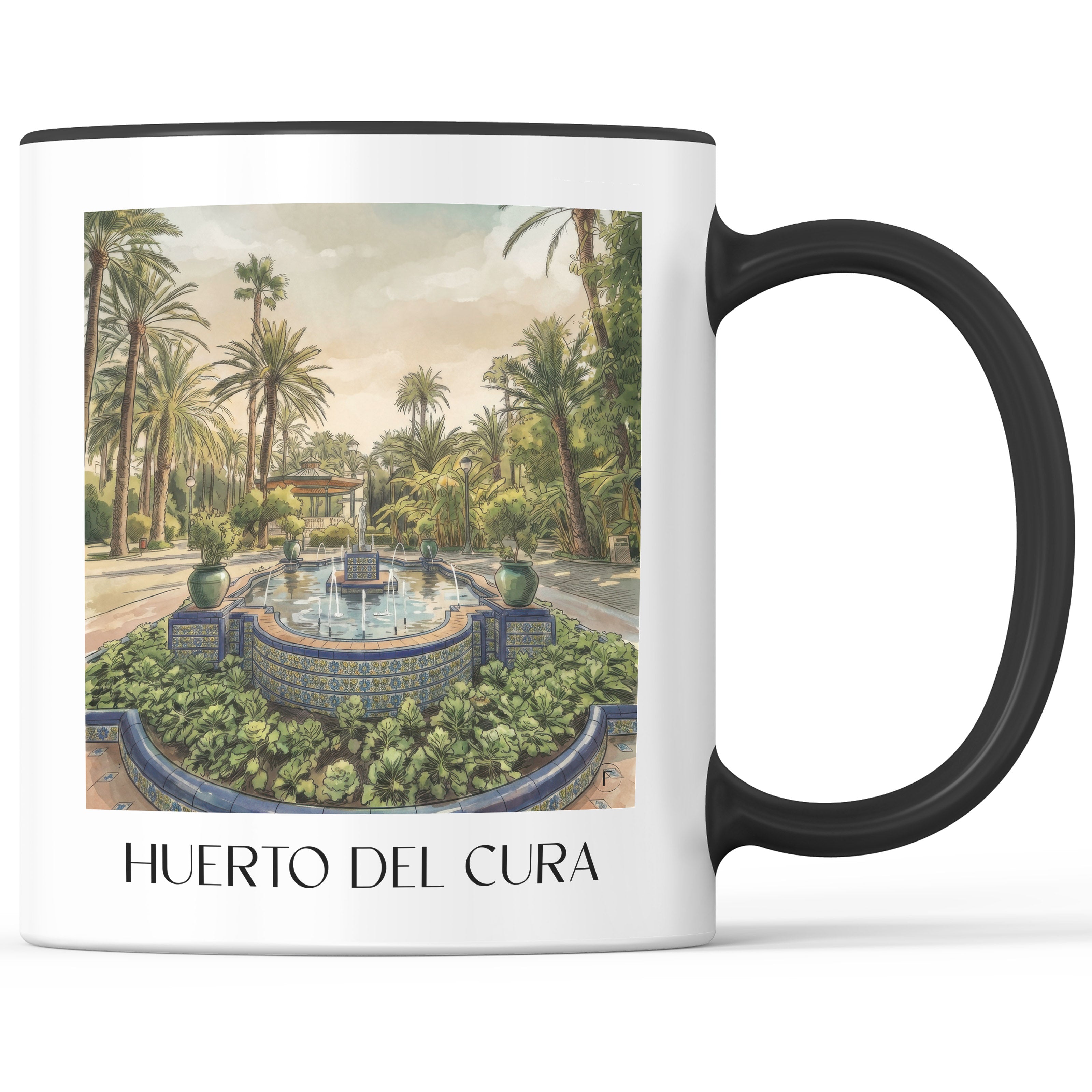 huerto-del-cura-elche-spanien-kaffeebecher-aquarell