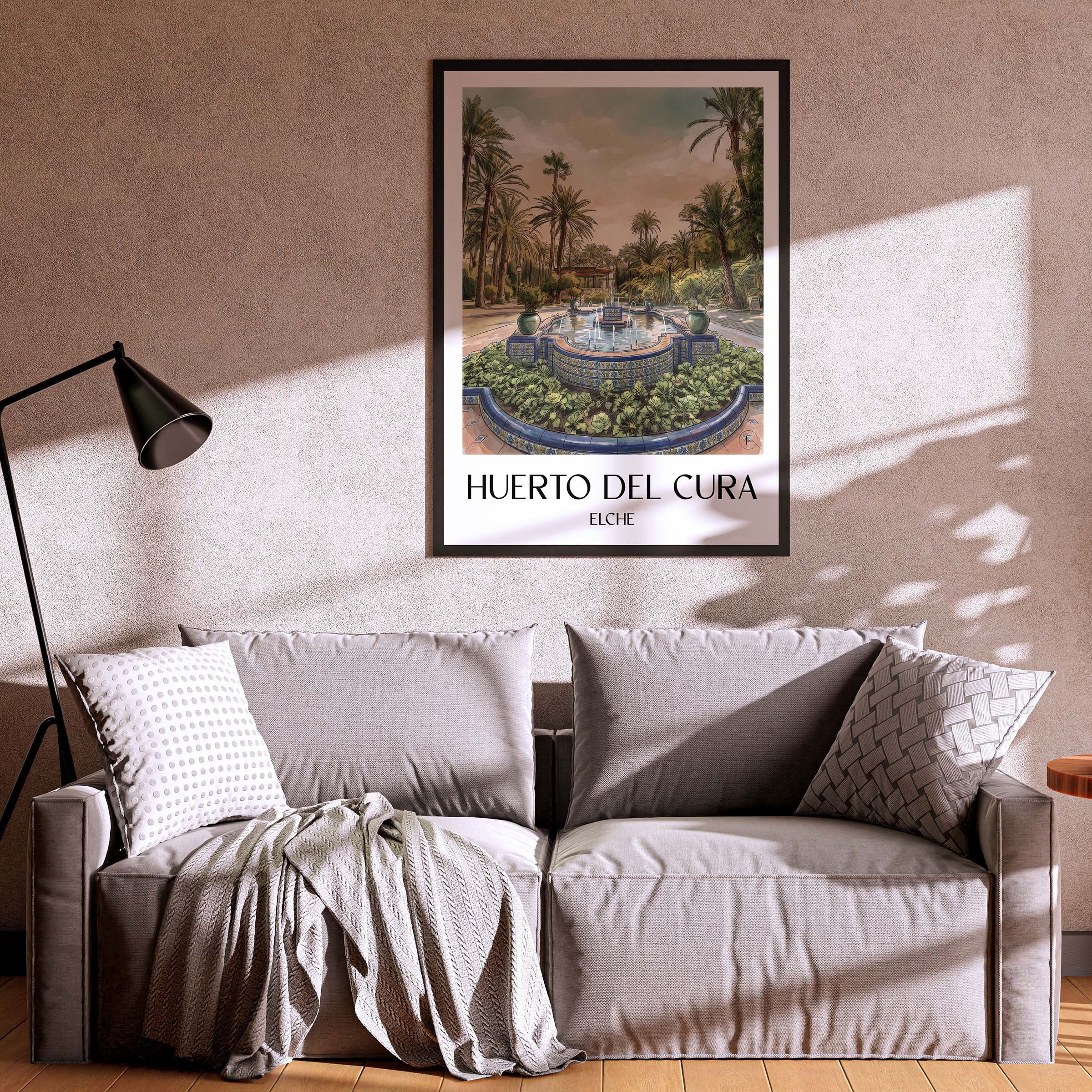 huerto-del-cura-elche-spanien-poster-aquarell