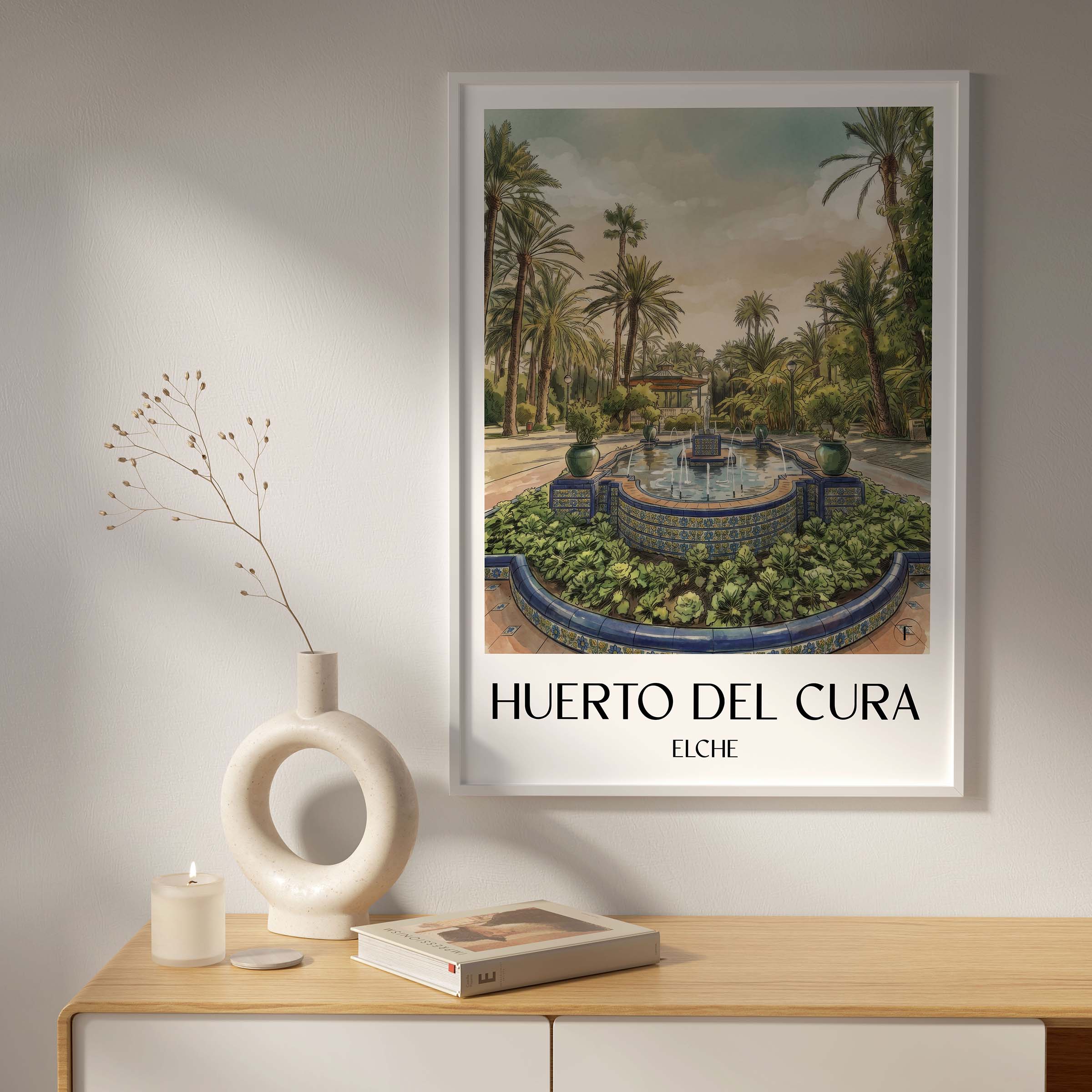 huerto-del-cura-elche-spanien-poster-aquarell