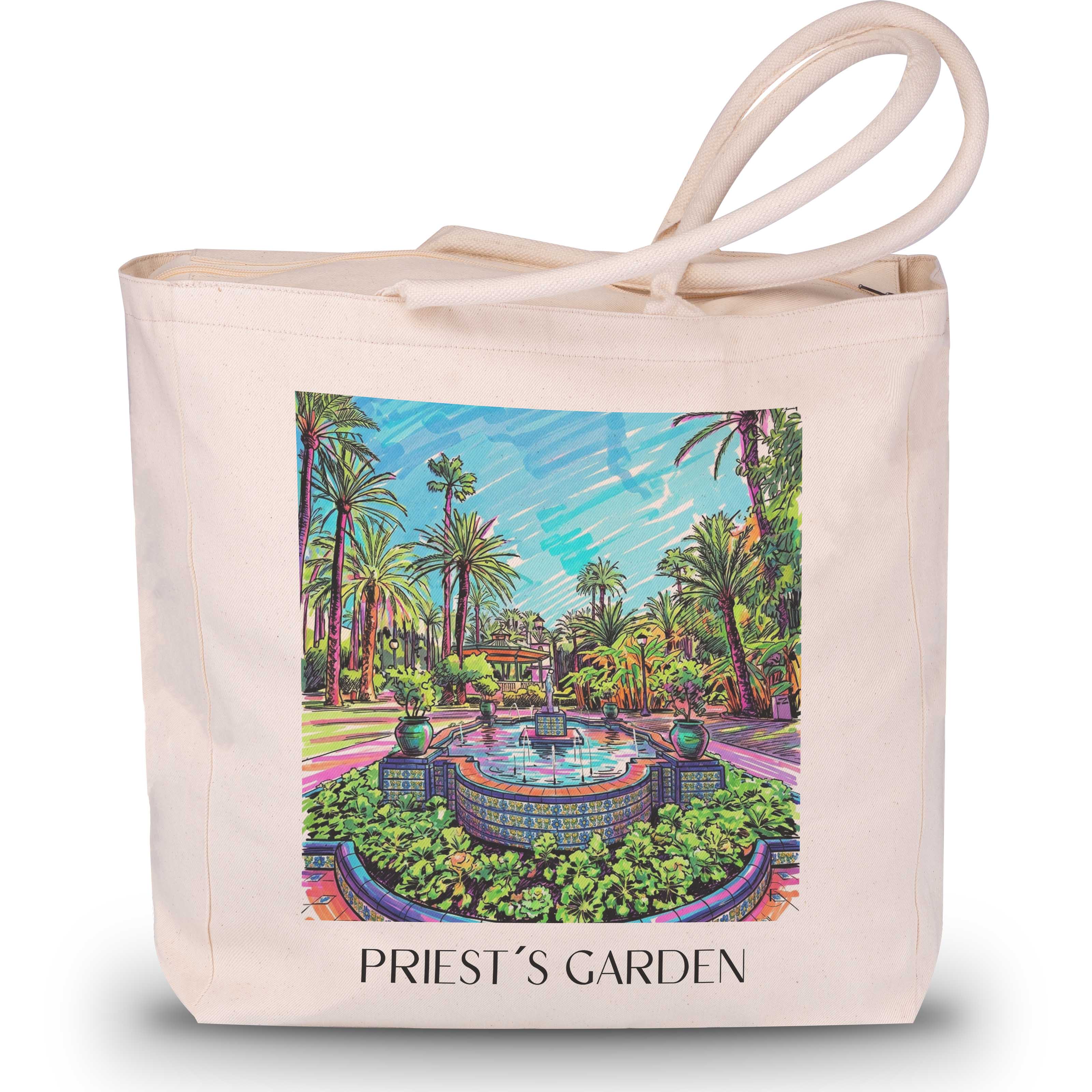 Huerto del Cura Shopping Tasche - Elche - Spanien Tote Bag - Einkaufstasche im Tag Graffiti Stil - favplace