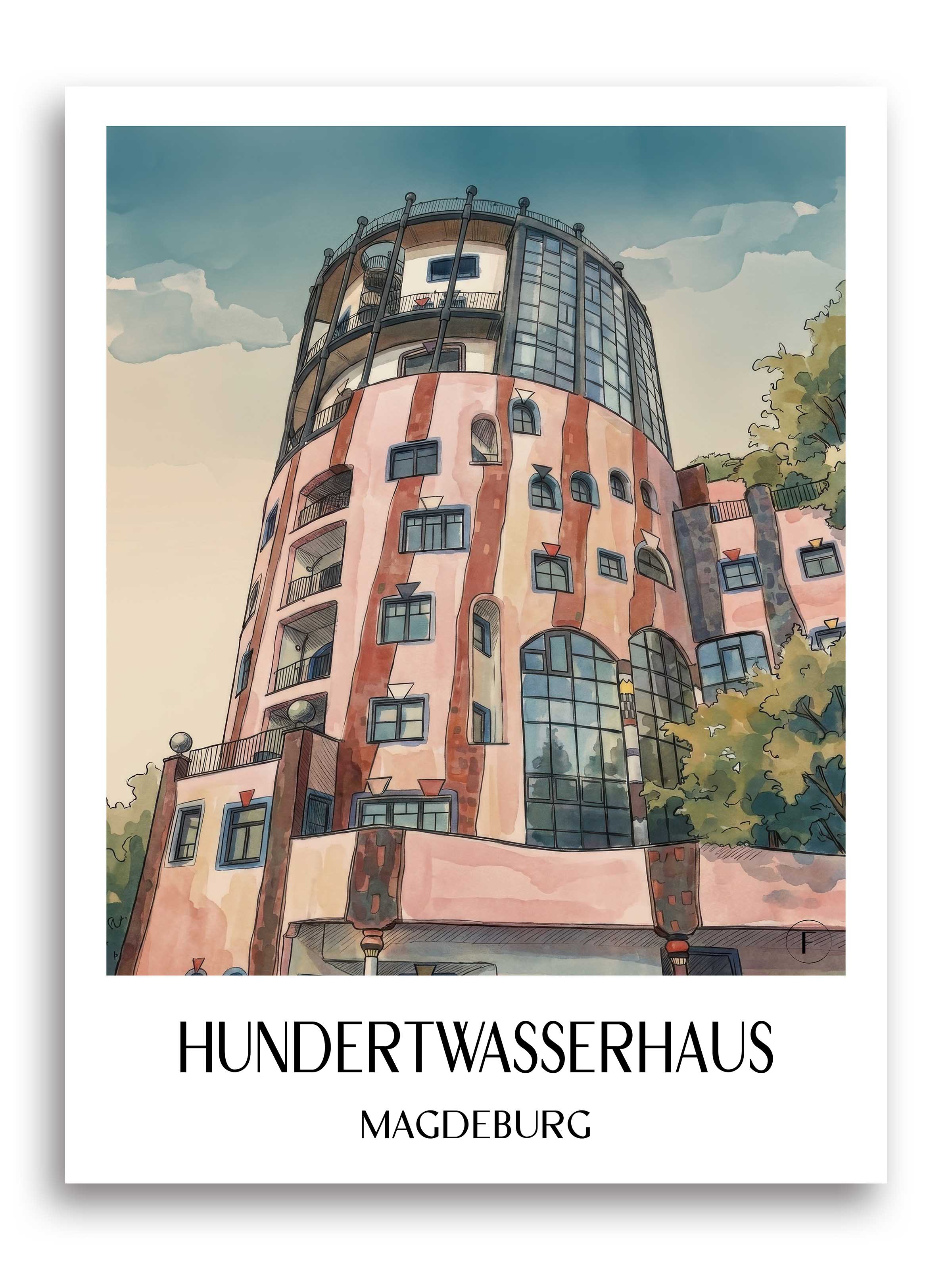 hundertwasserhaus-magdeburg-deutschland-poster-aquarell