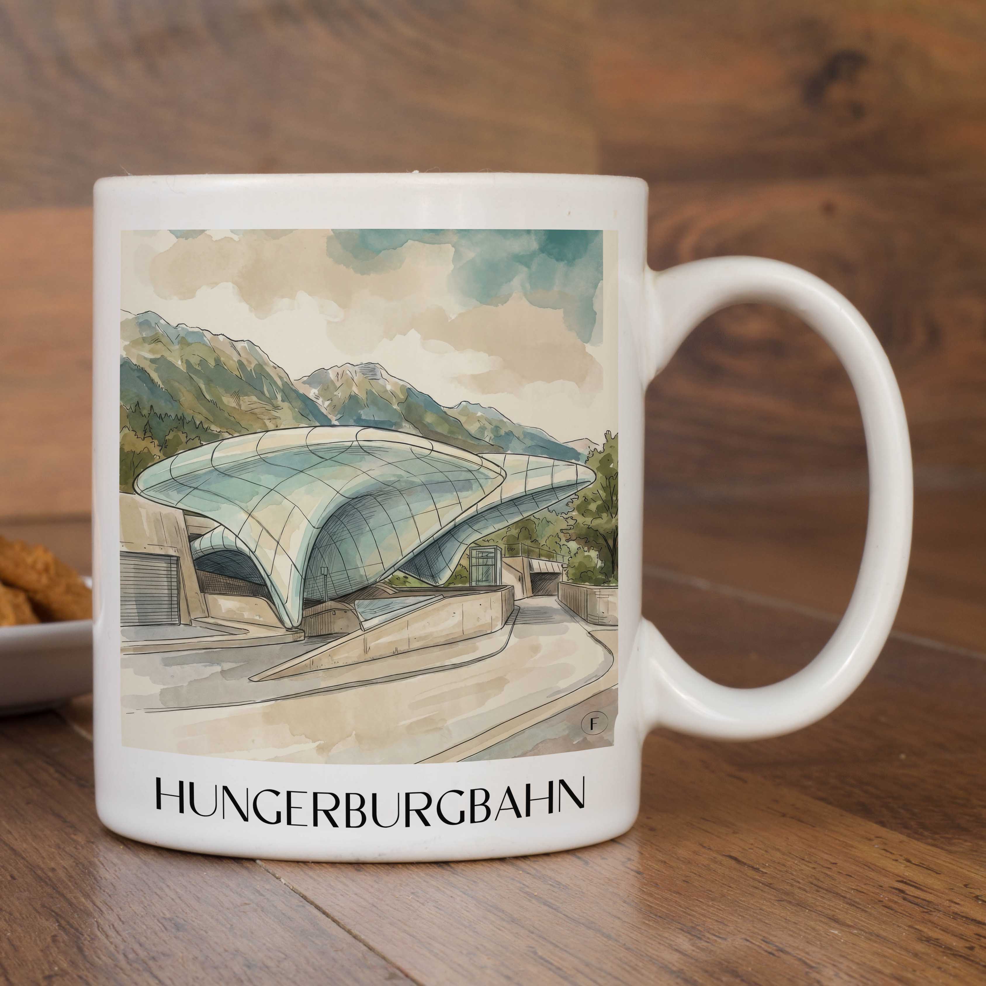hungerburgbahn-innsbruck-österreich-kaffeebecher-aquarell