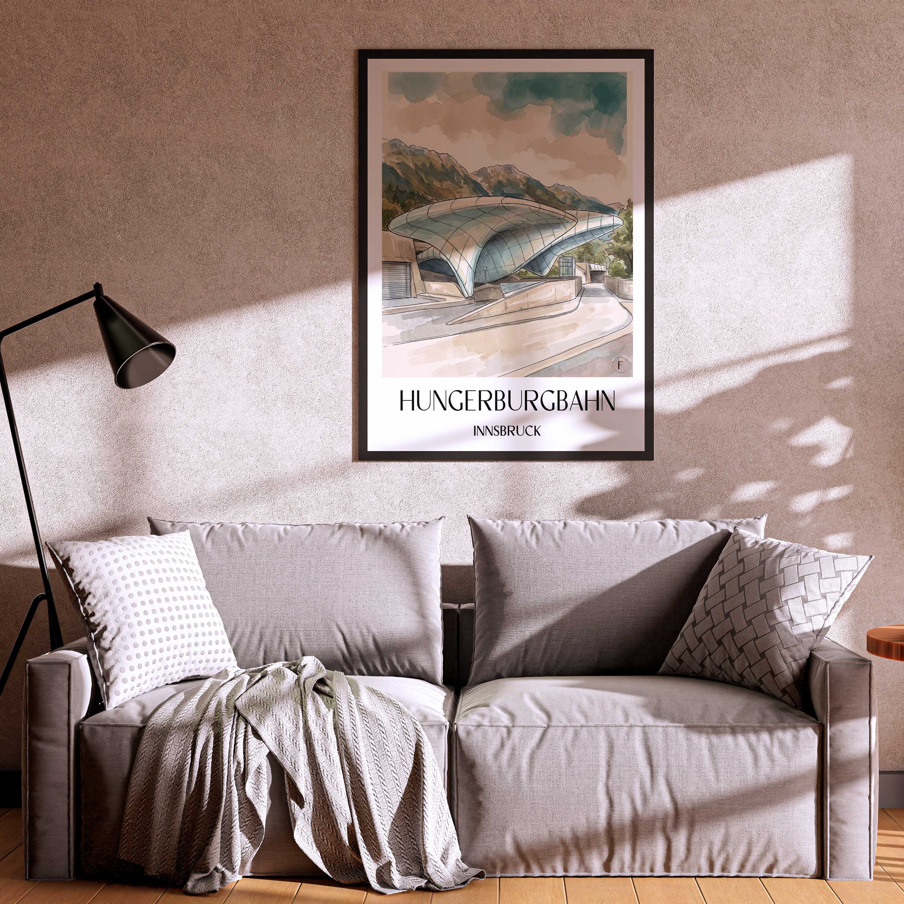 hungerburgbahn-innsbruck-österreich-poster-aquarell