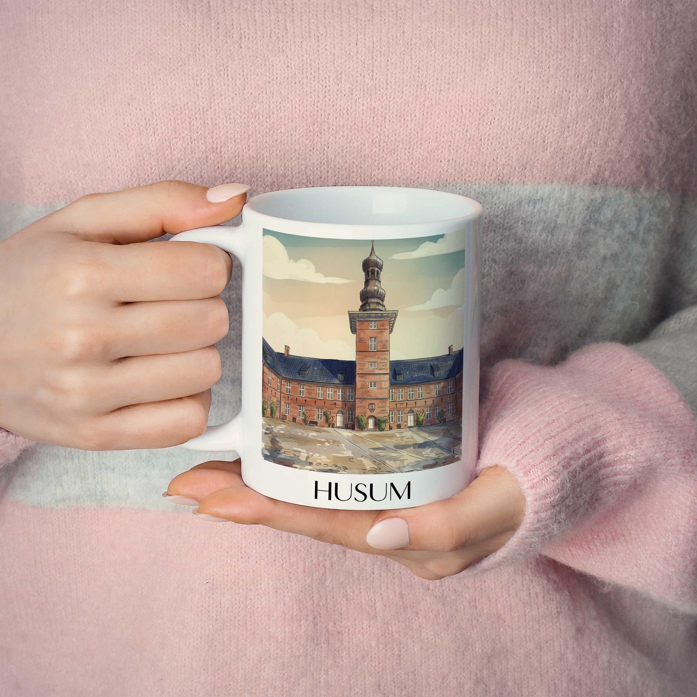 husum-schleswig-deutschland-kaffeebecher-aquarell